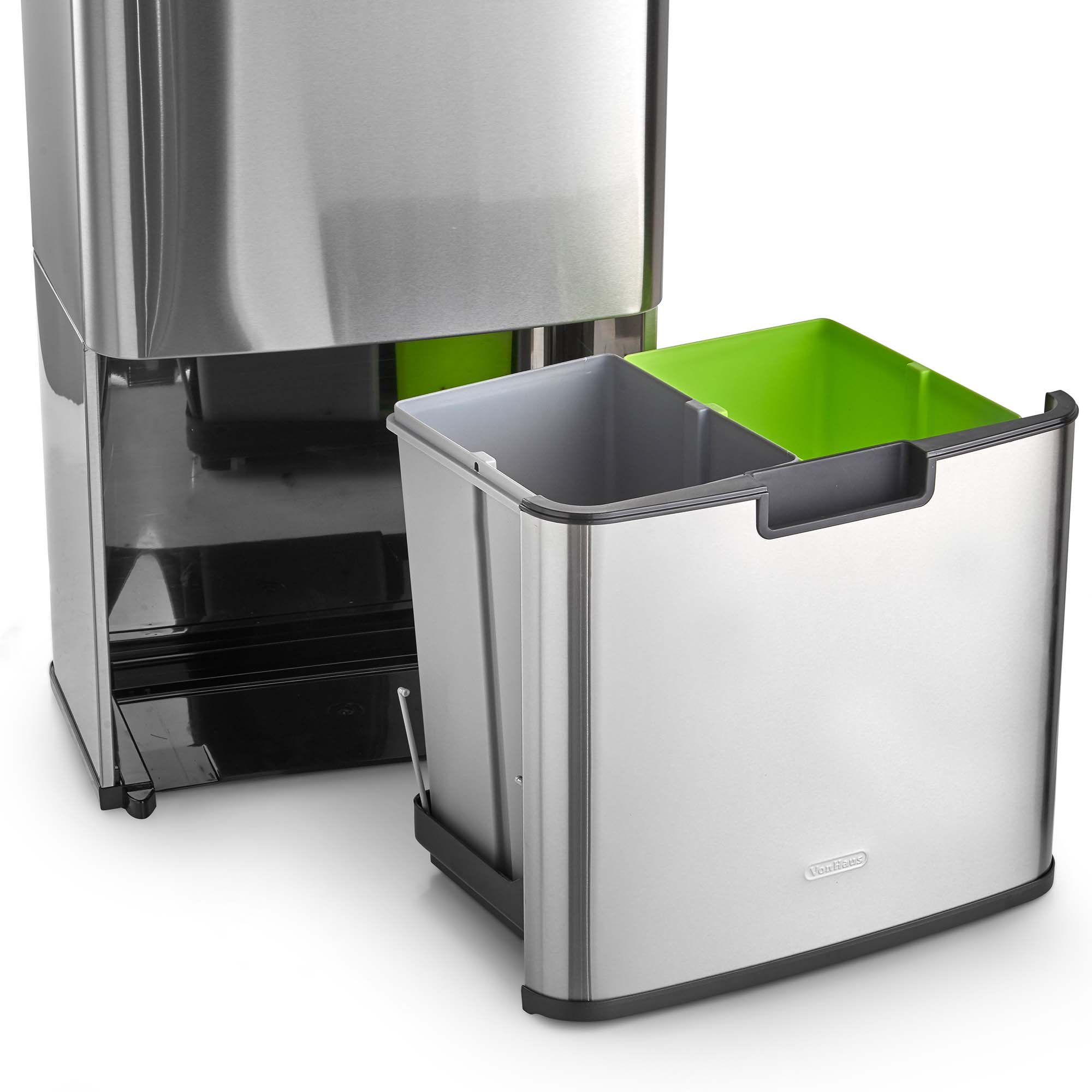 VonHaus 72L 3 Compartment Recycling Sensor Bin HandsFree Automatic