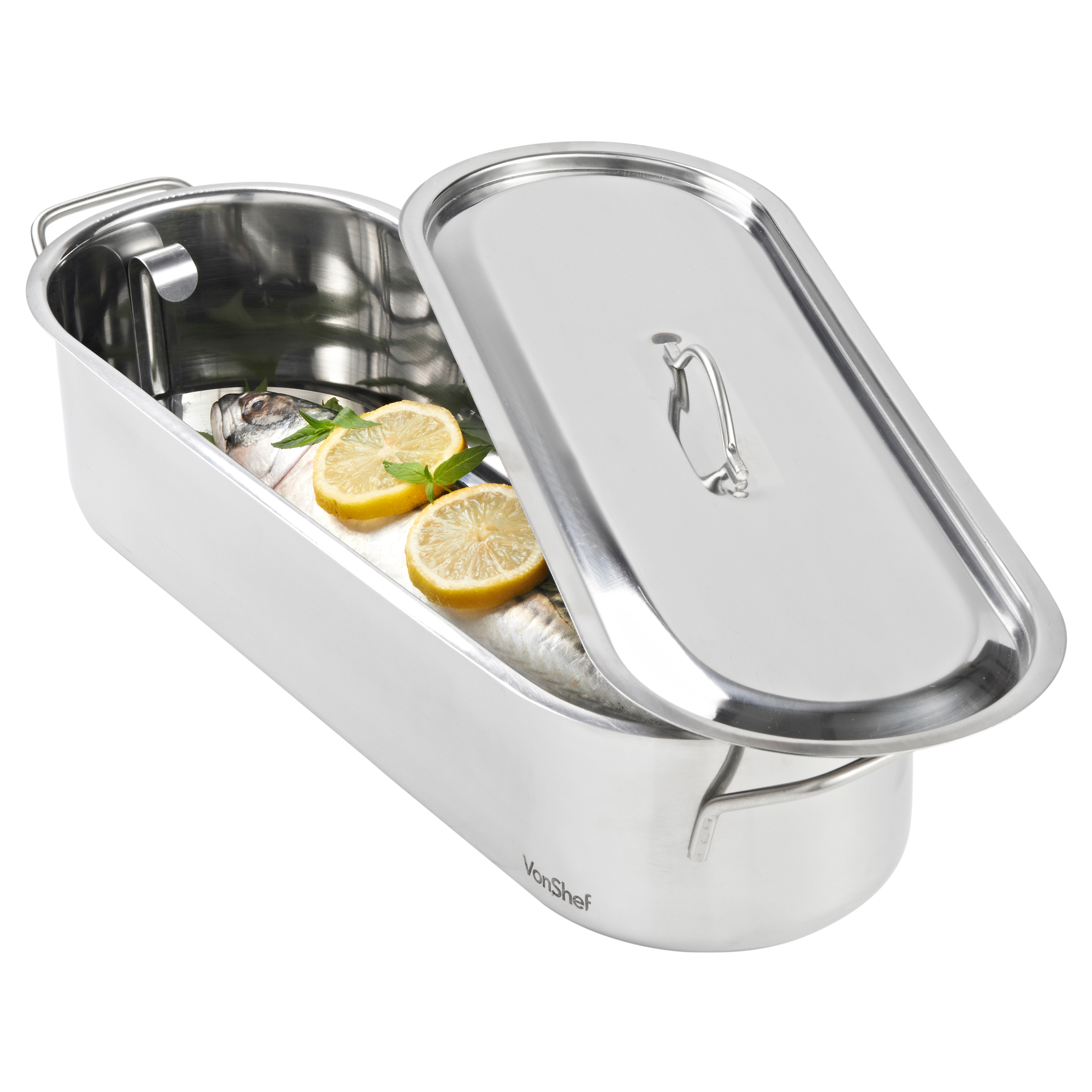 Vonshef en acier inoxydable poisson Poacher vapeur bouilloire 17,7