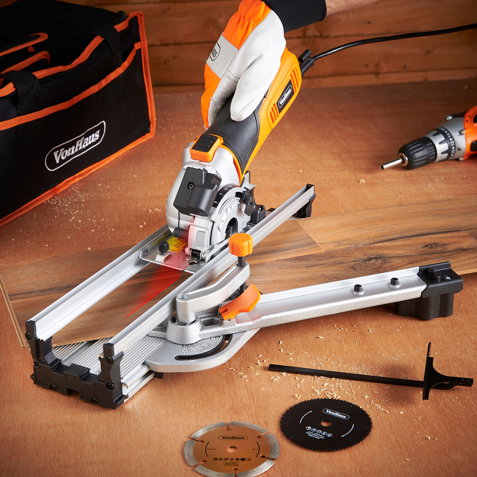 vonhaus-compact-circular-mitre-saw-kit-600w-27mm-angled-cross-cut-laser