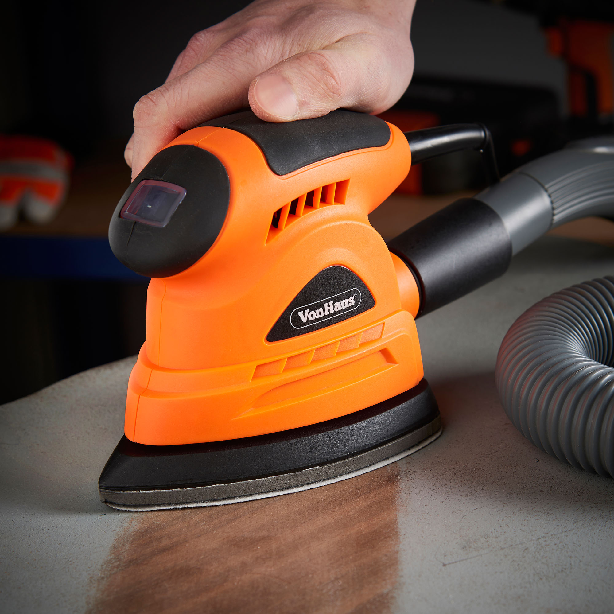 VonHaus 130W Electric Detail Palm Sander  Hand  Power Tool 