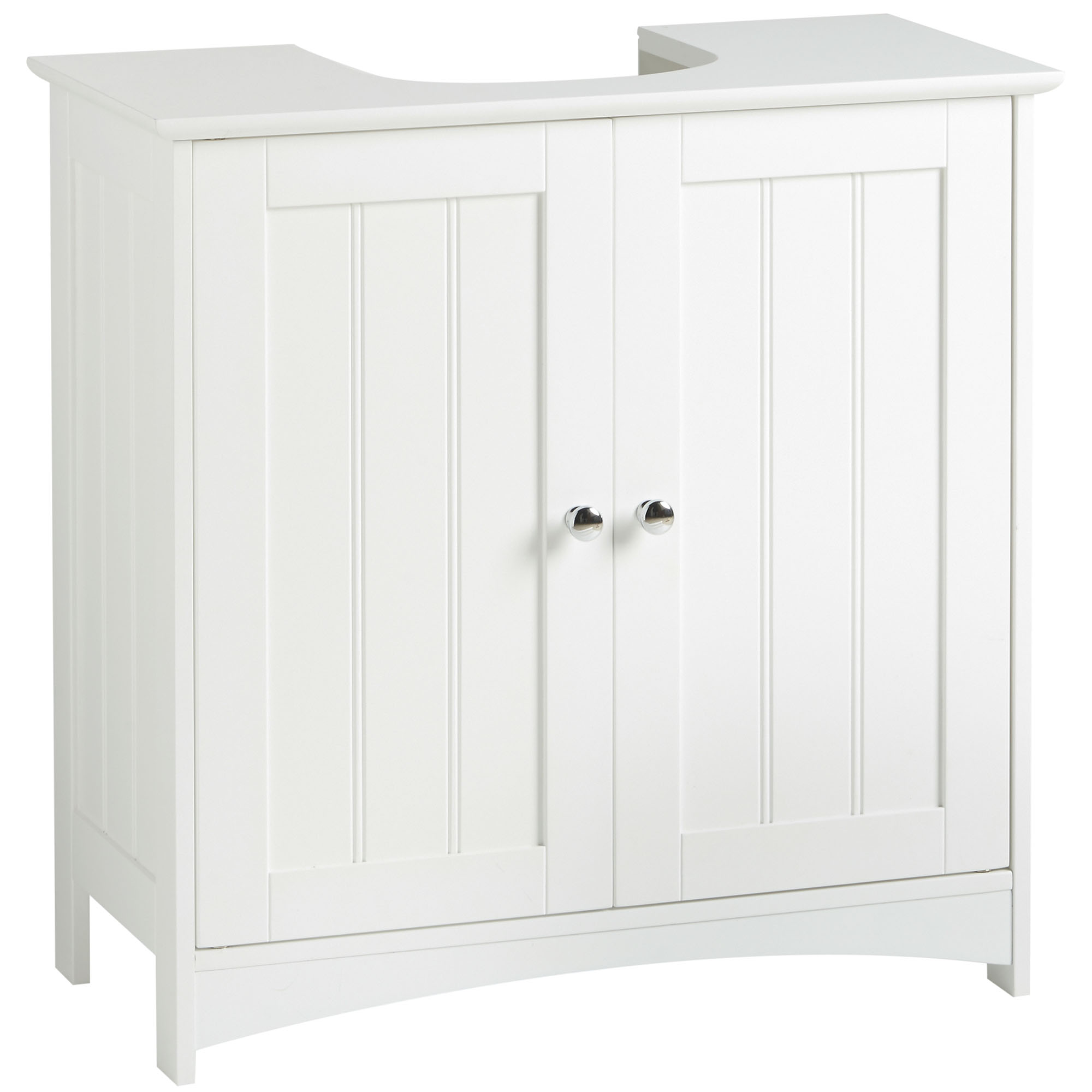 VonHaus Colonial Under Basin Cabinet Cupboard White Bathroom Sink