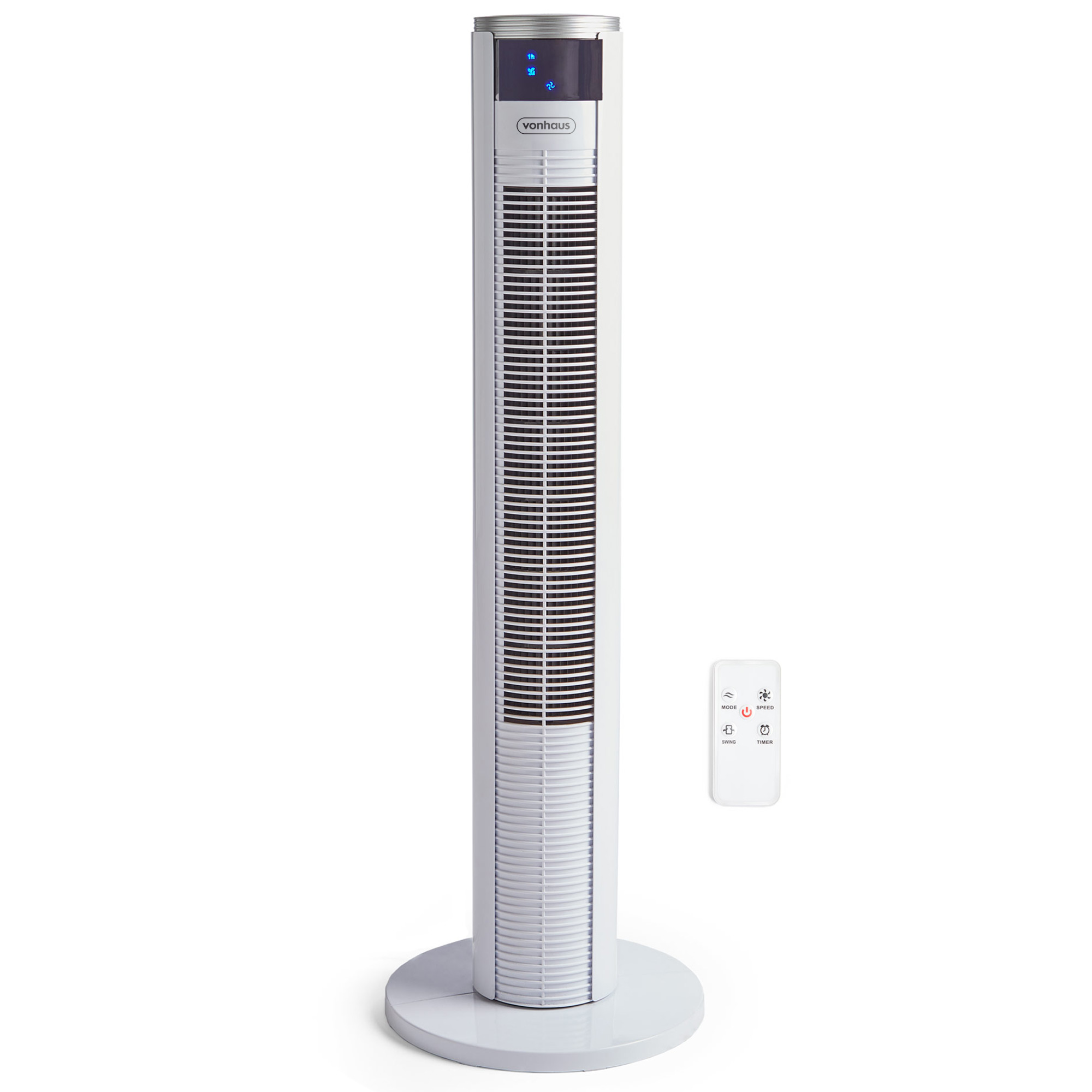 VonHaus Tower Fan - 35” Standing Cooling Fan for Home/Office with Remote Control