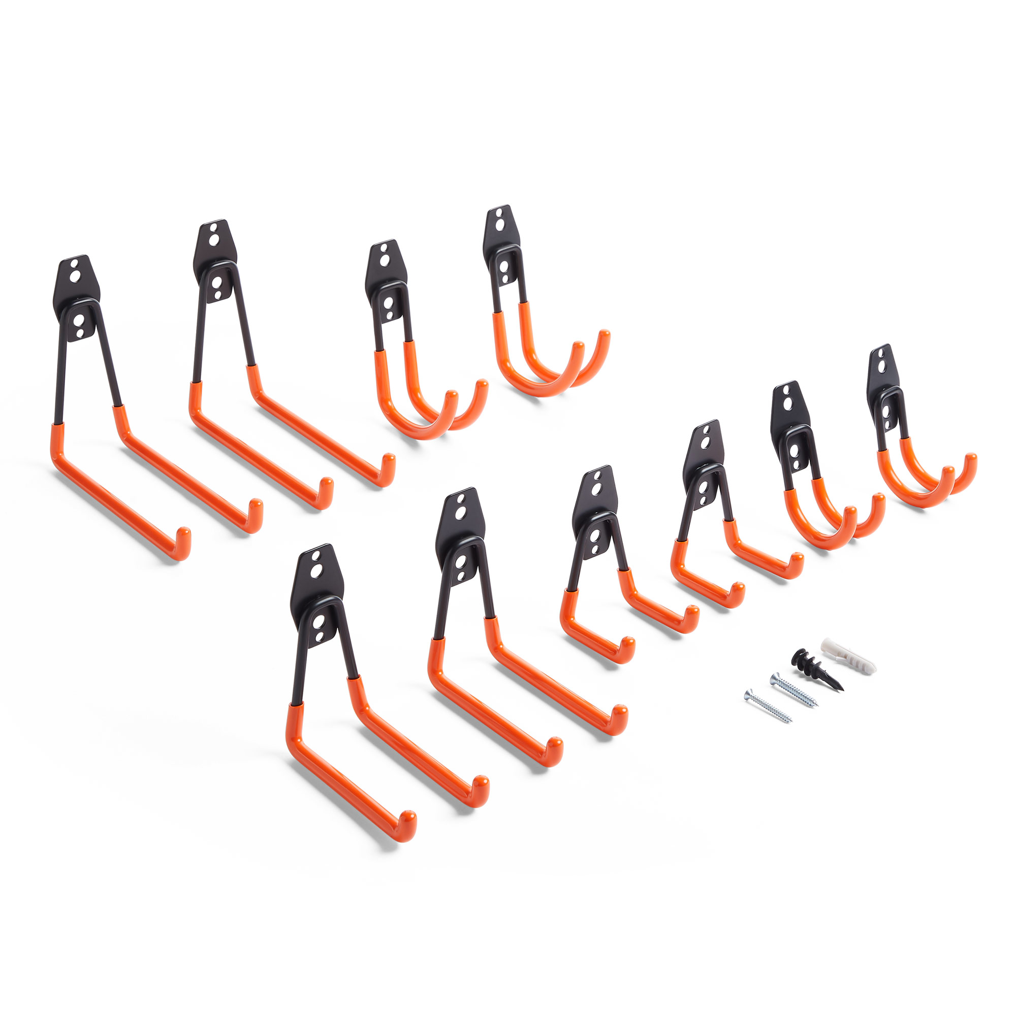 Garage Hooks Wall Mount Tool Storage Hangers Suitable for Sheds & More - VonHaus