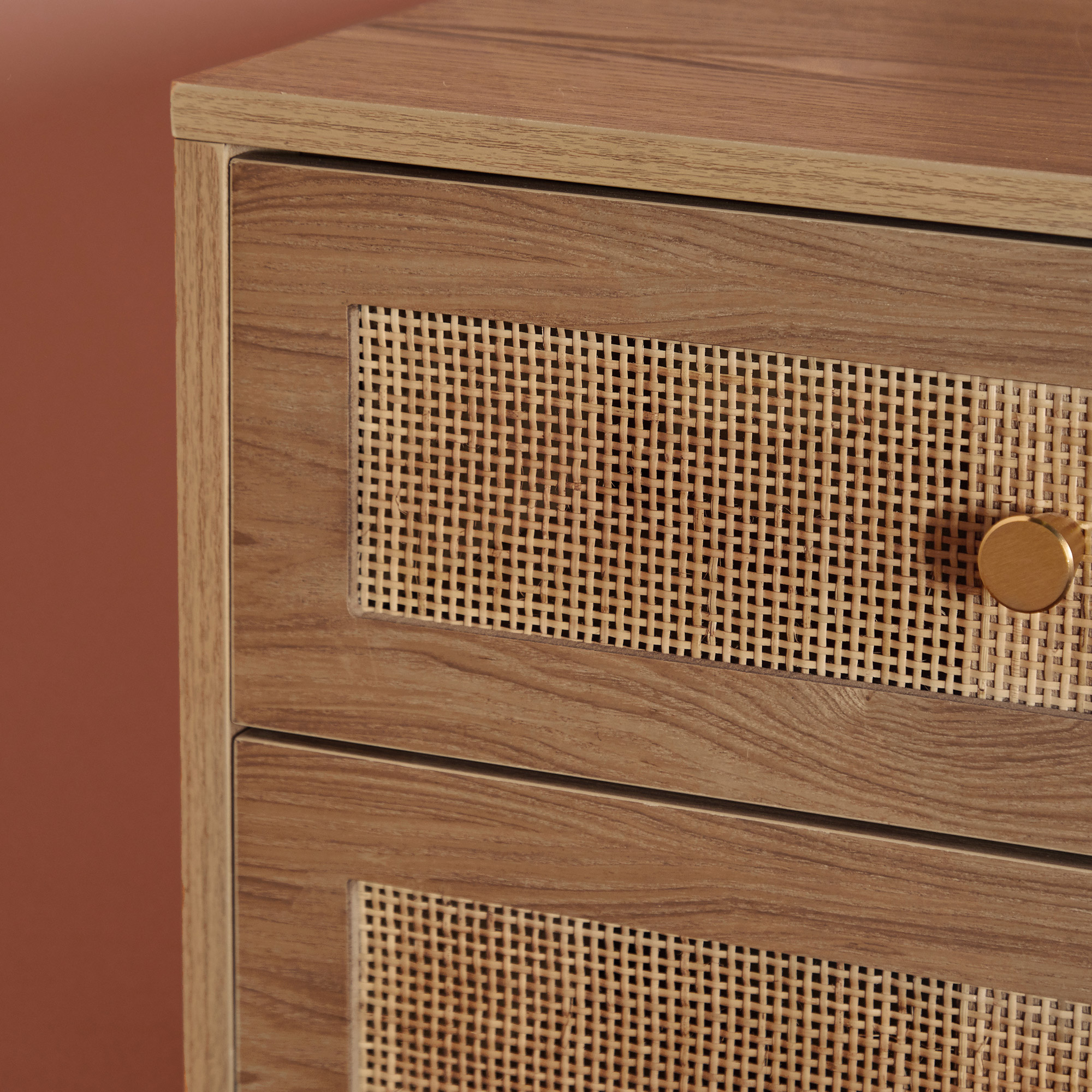 Beautify Rattan 3 Draw Chest Of Drawers Woven Clothes Bedroom Furniture eBay