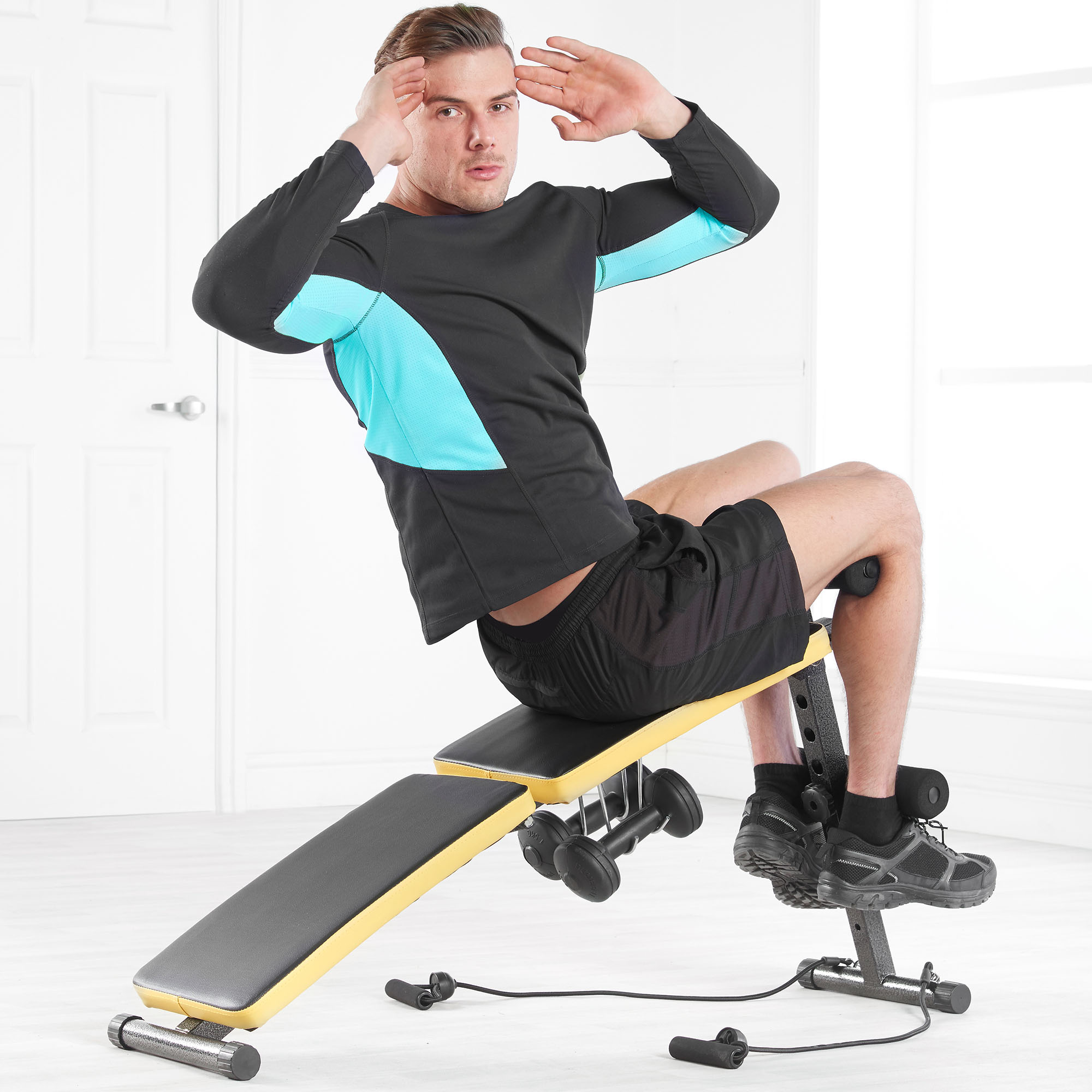 Gold Coast Ab Situp Bench - Comes with 2x 1.5kg Dumbbells and ...