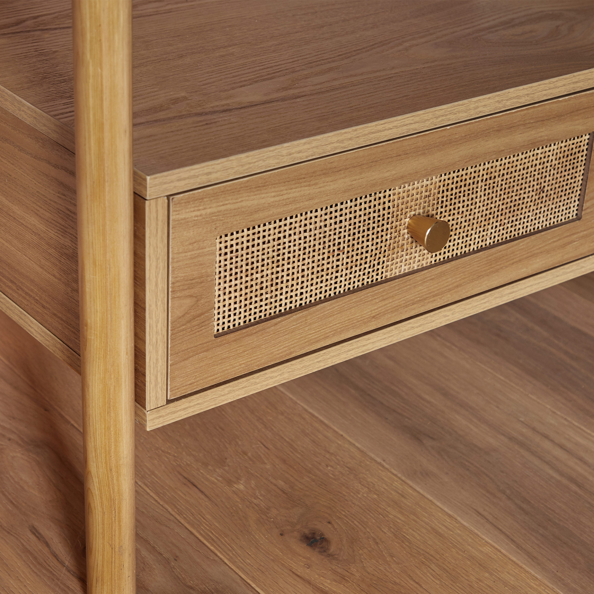 Beautify Rattan Clothes Rail With Drawers Open Wardrobe Clothes