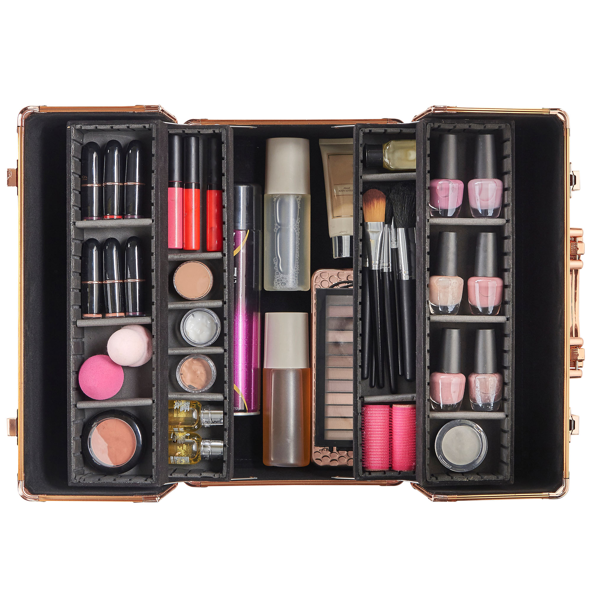 makeup box with compartments