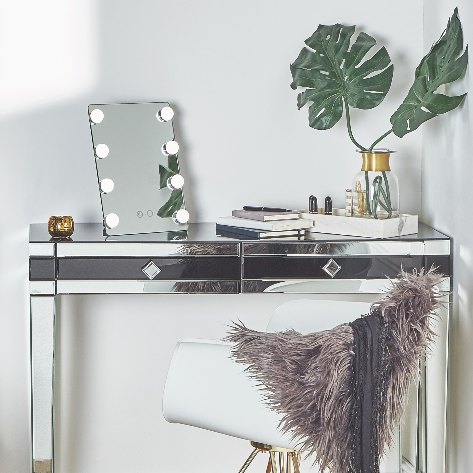 Beautify Hollywood Mirror for Makeup 8 LED Bulb Table Top/Vanity