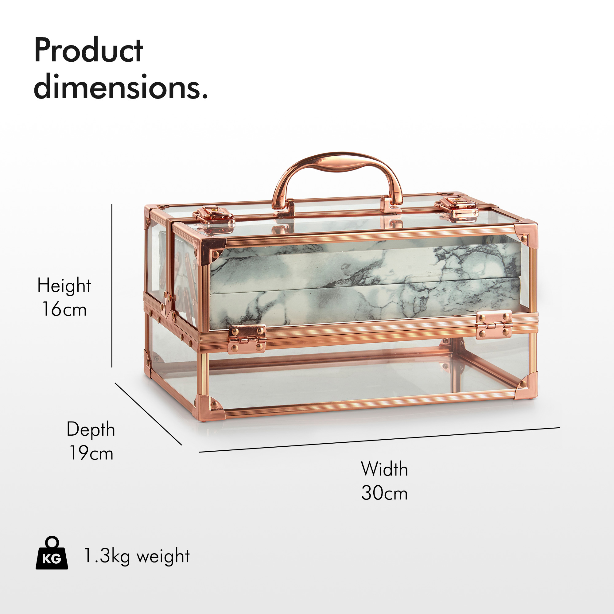 clear makeup vanity case