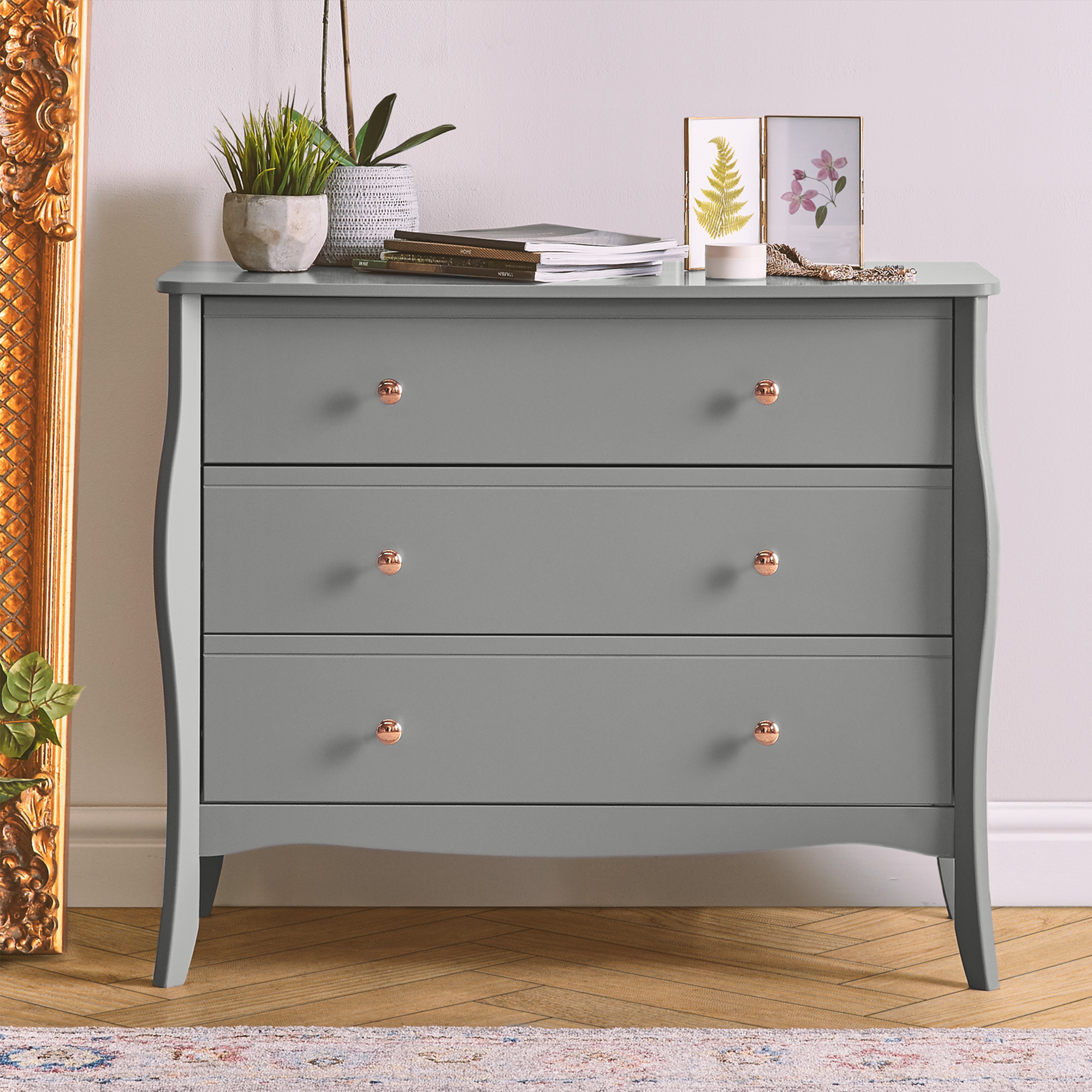 Grey Chest Of Drawers With Gold Handles bmpplace