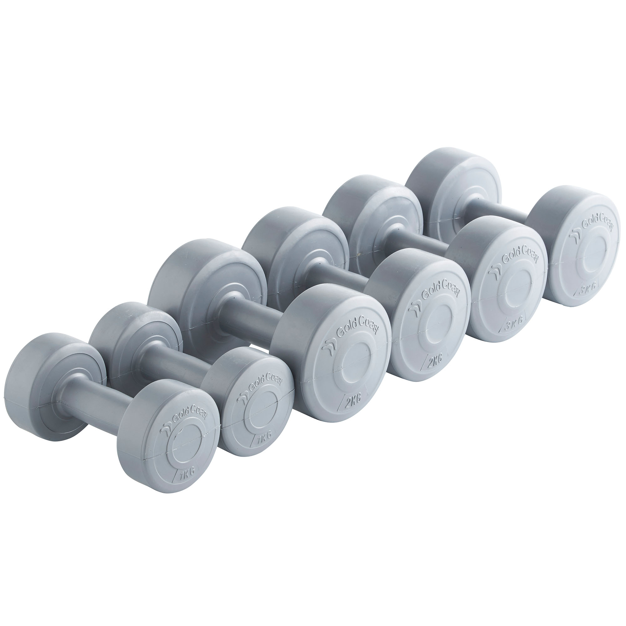 Gold Coast 12kg Vinyl Dumbbell Set Free Weights Weight Training Gym Fitness eBay