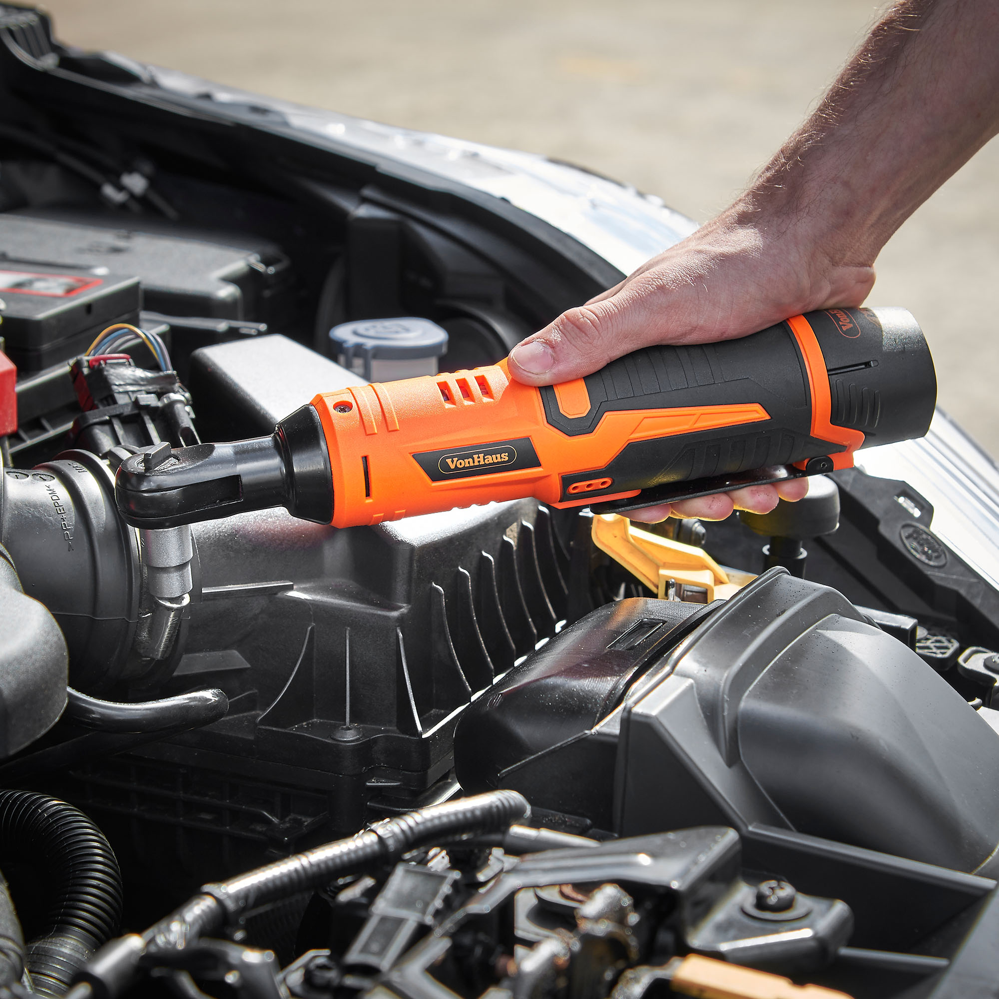 VonHaus Cordless Electric Ratchet Wrench 12V LithiumIon Battery