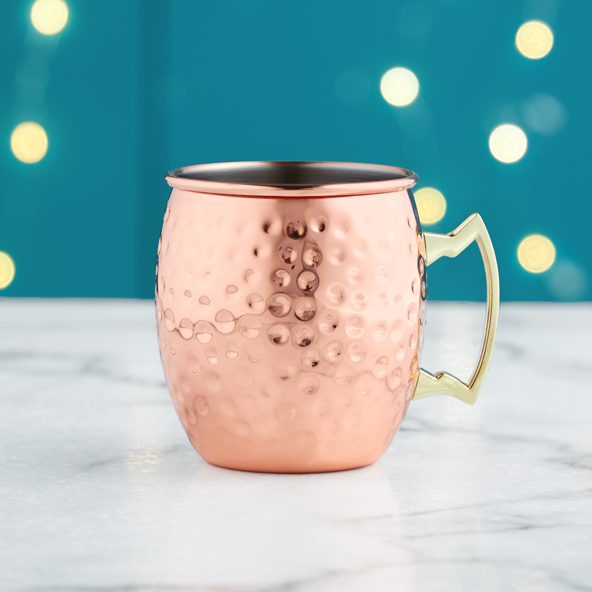 VonShef Set of 4 Moscow Mule Copper Mugs Barrel Style Hammered with Gift Box eBay