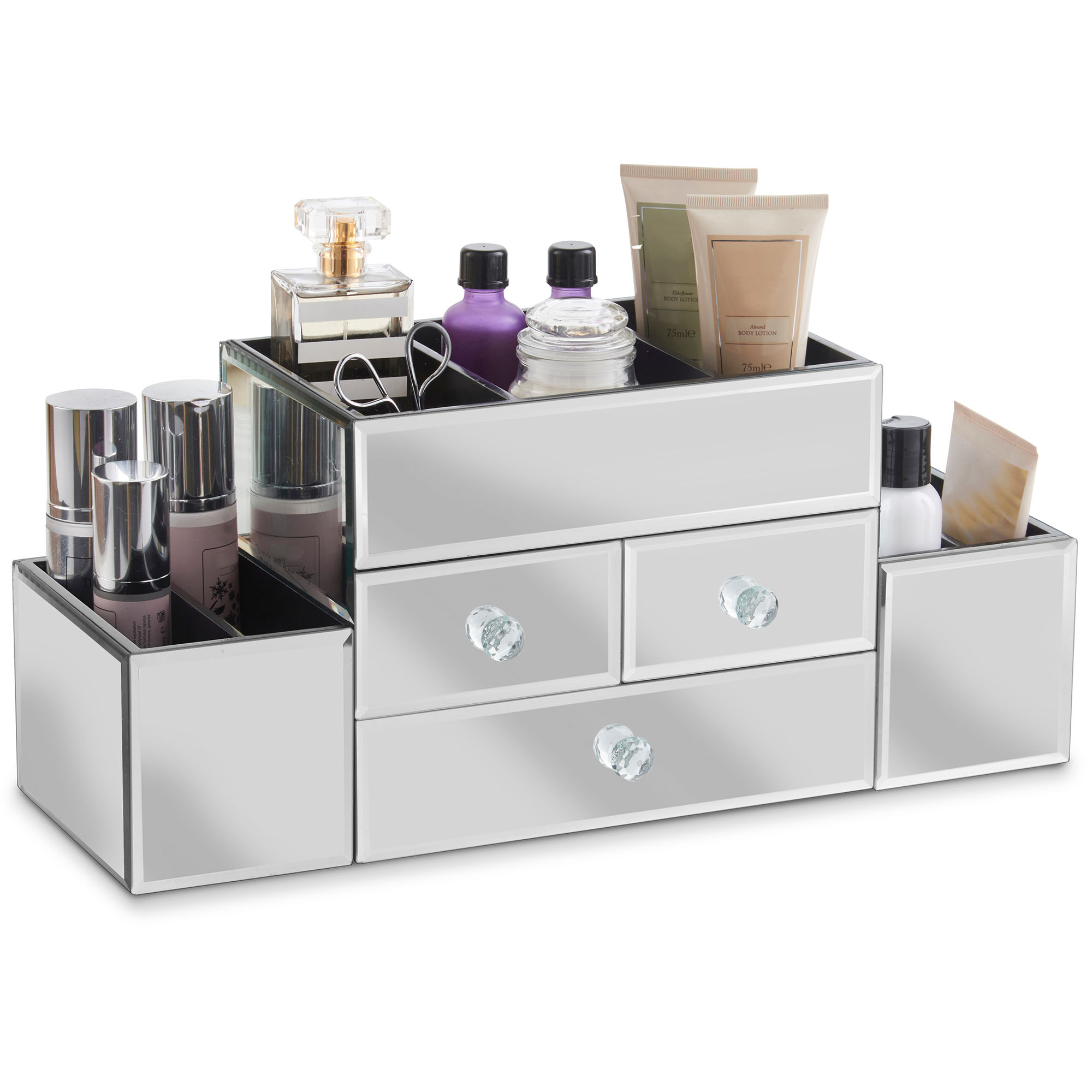 Large makeup organizer with drawers with doors
