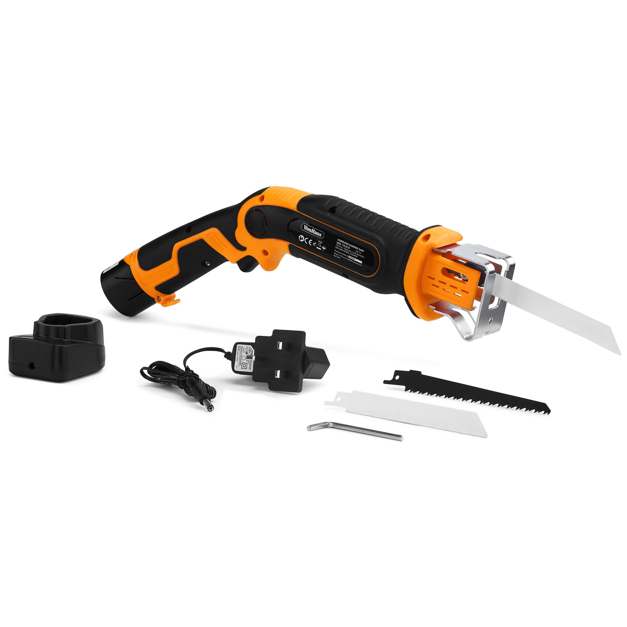 VonHaus 10.8V Electric Hand Cordless Garden Pruning Saw Wood Metal