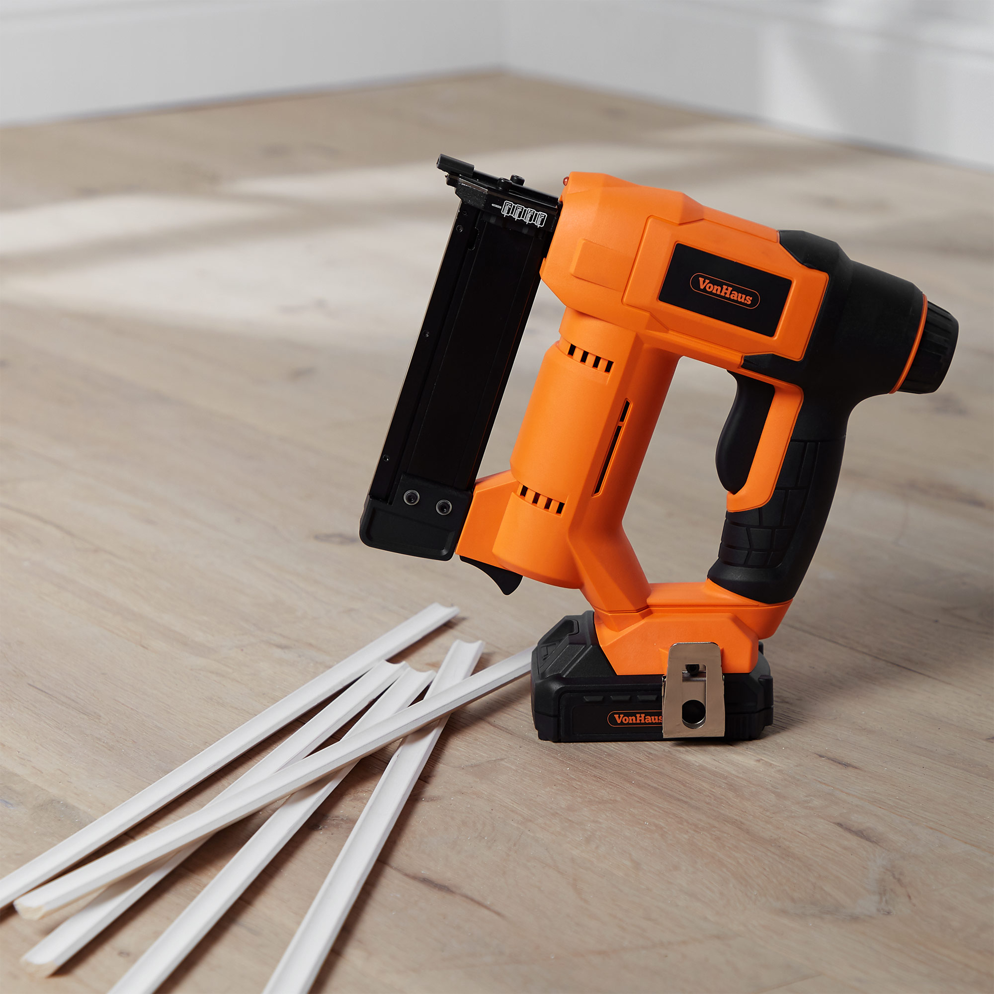 VonHaus Cordless Pin Nailer 23 Gauge Pinner 18V LIION with Battery and Charger 5056115708695 eBay VonHaus Cordless Pin Nailer 23 Gauge Pinner 18V LIION with Battery and Charger 5056115708695 eBay