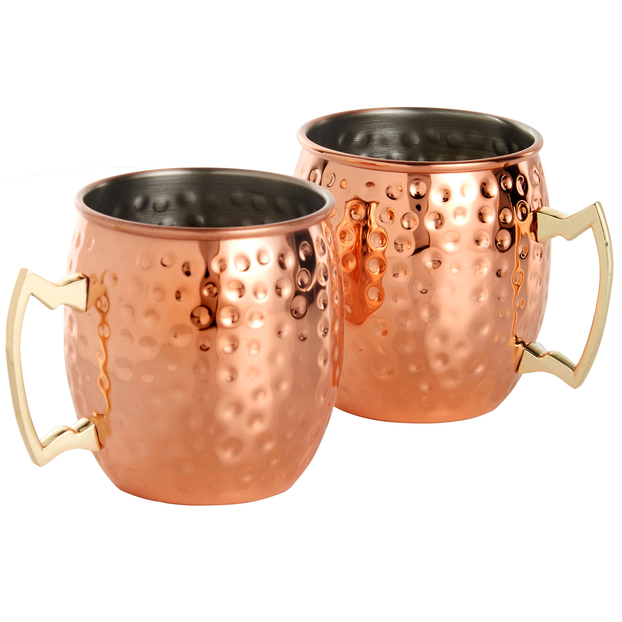 Vonshef Set Of 2 Barrel Style Moscow Mule Mugs Copper Hammered Sentinel Vonshef Set Of 2 Barrel Style Moscow Mule Mugs Copper Hammered