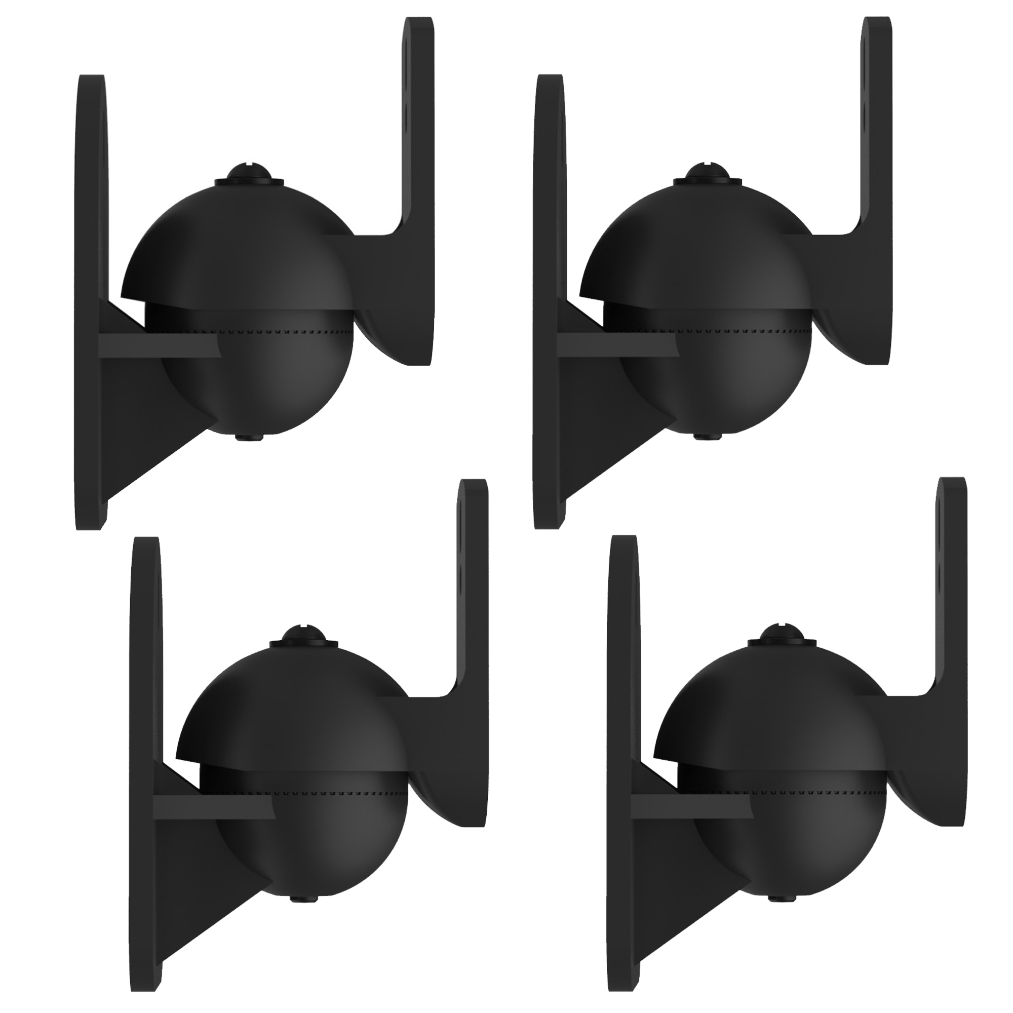 Universal Pack of 4 Wall Mount Speaker Bracket Universal Includes