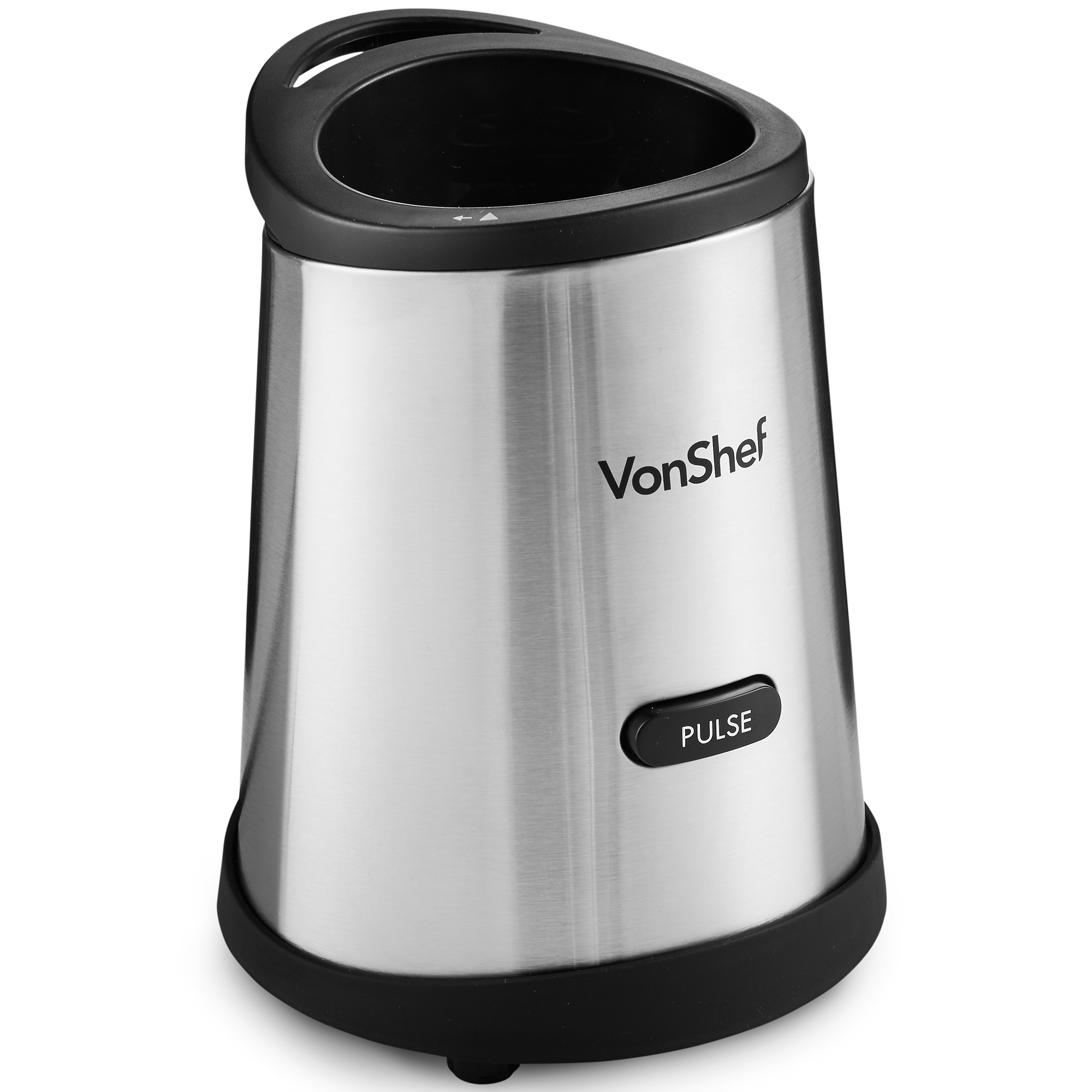 VonShef Personal Single Serve Blender 250W with Travel Lid Stainless