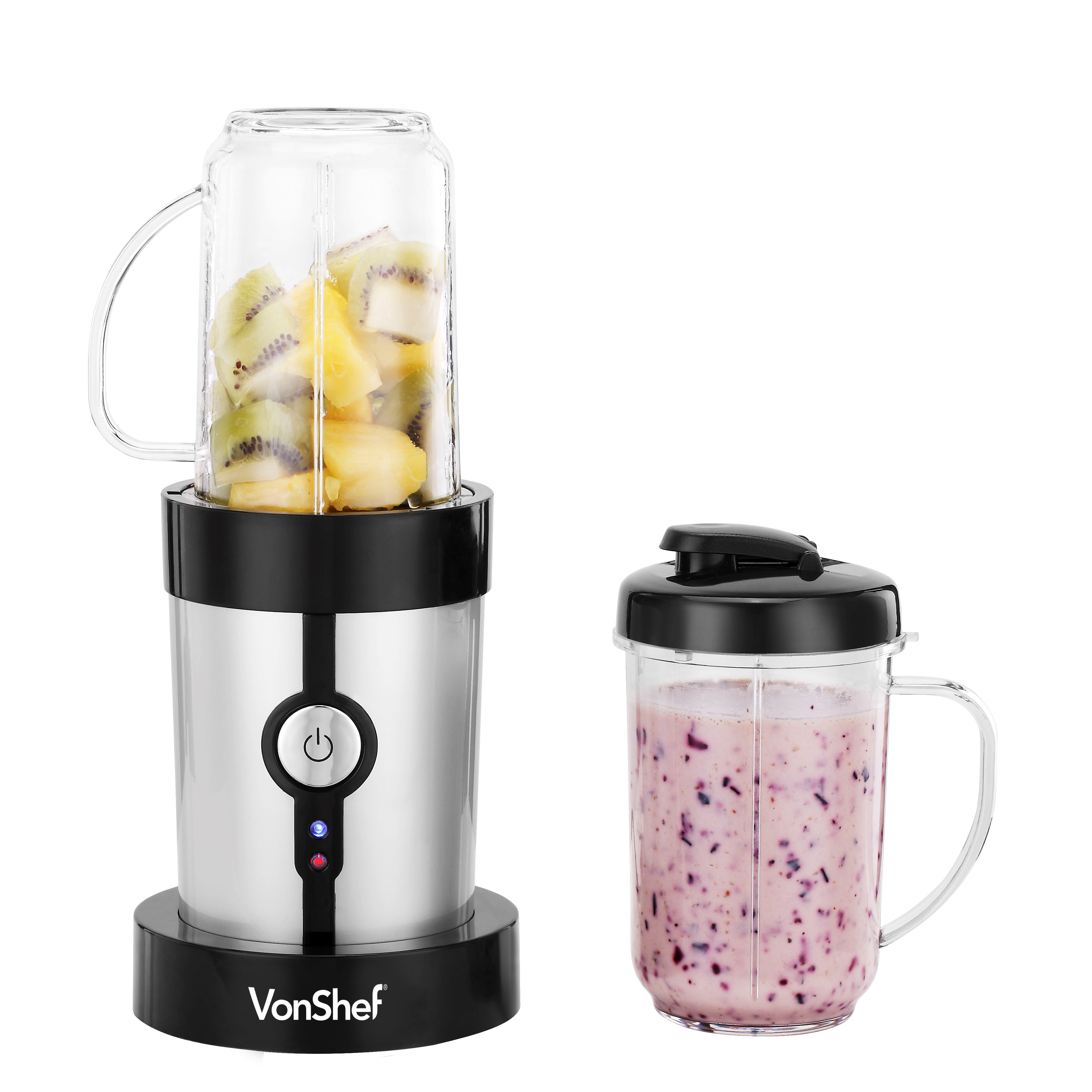 VonShef 4 in 1 MultiFunction Blender Smoothie Maker Juicer Grinder