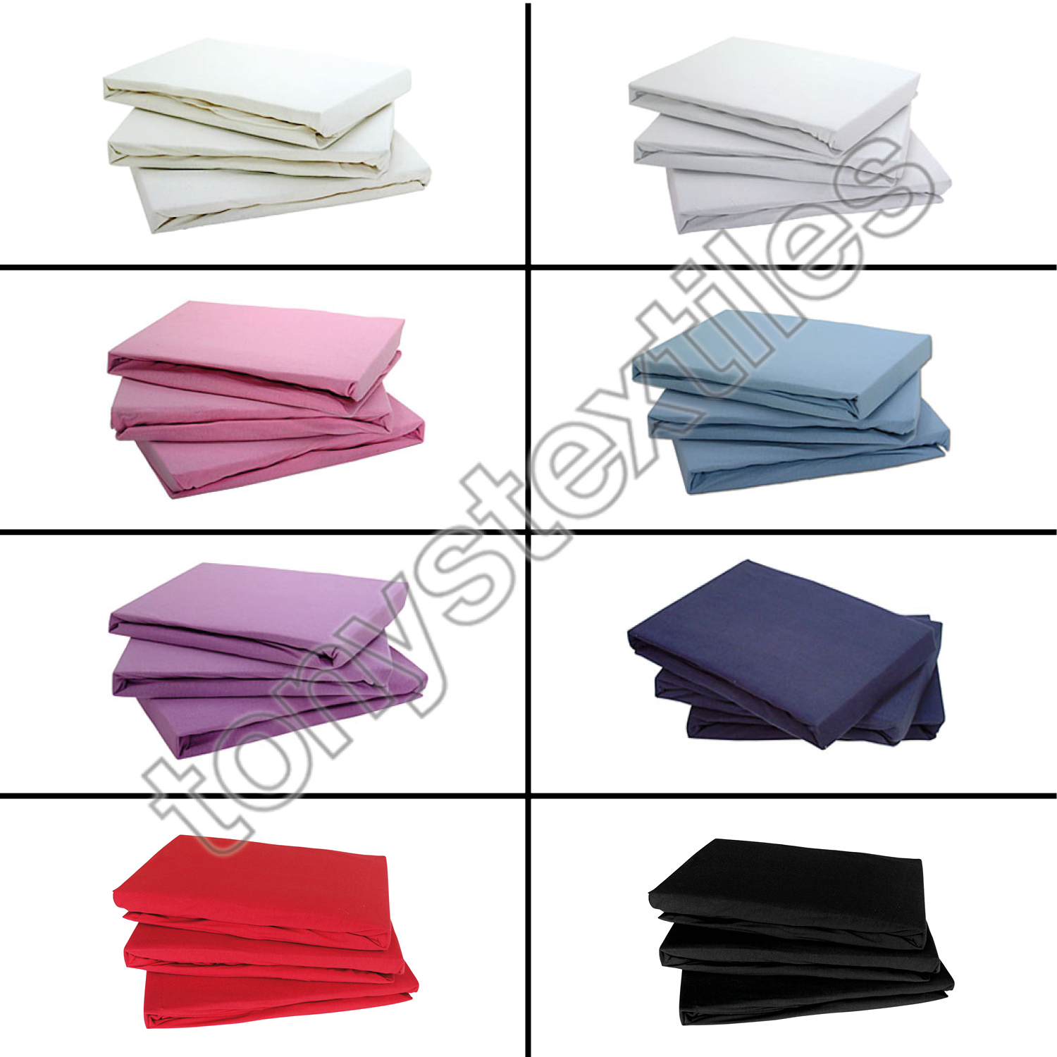 TERRY FITTED SHEET TOWELLING STRETCH WHITE CREAM BLUE PINK SINGLE