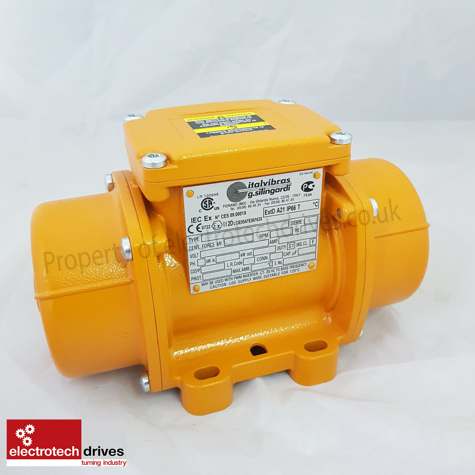 Vibtec Vibrating Motor MVSi15/400S02 3 PHASE 0.3KW 1500RPM italvibras
