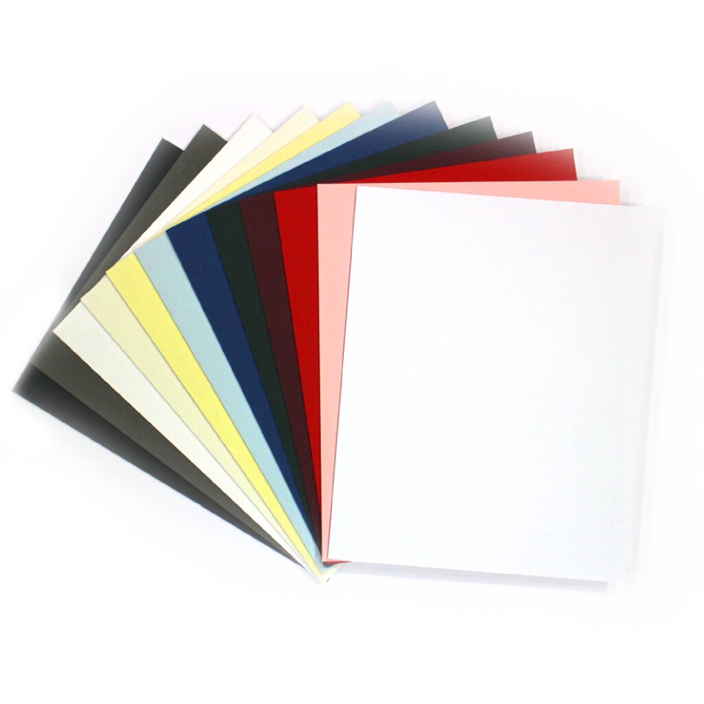 Packs of Acid Free Mount Board White Ivory Grey Black Blue Pink Green ...