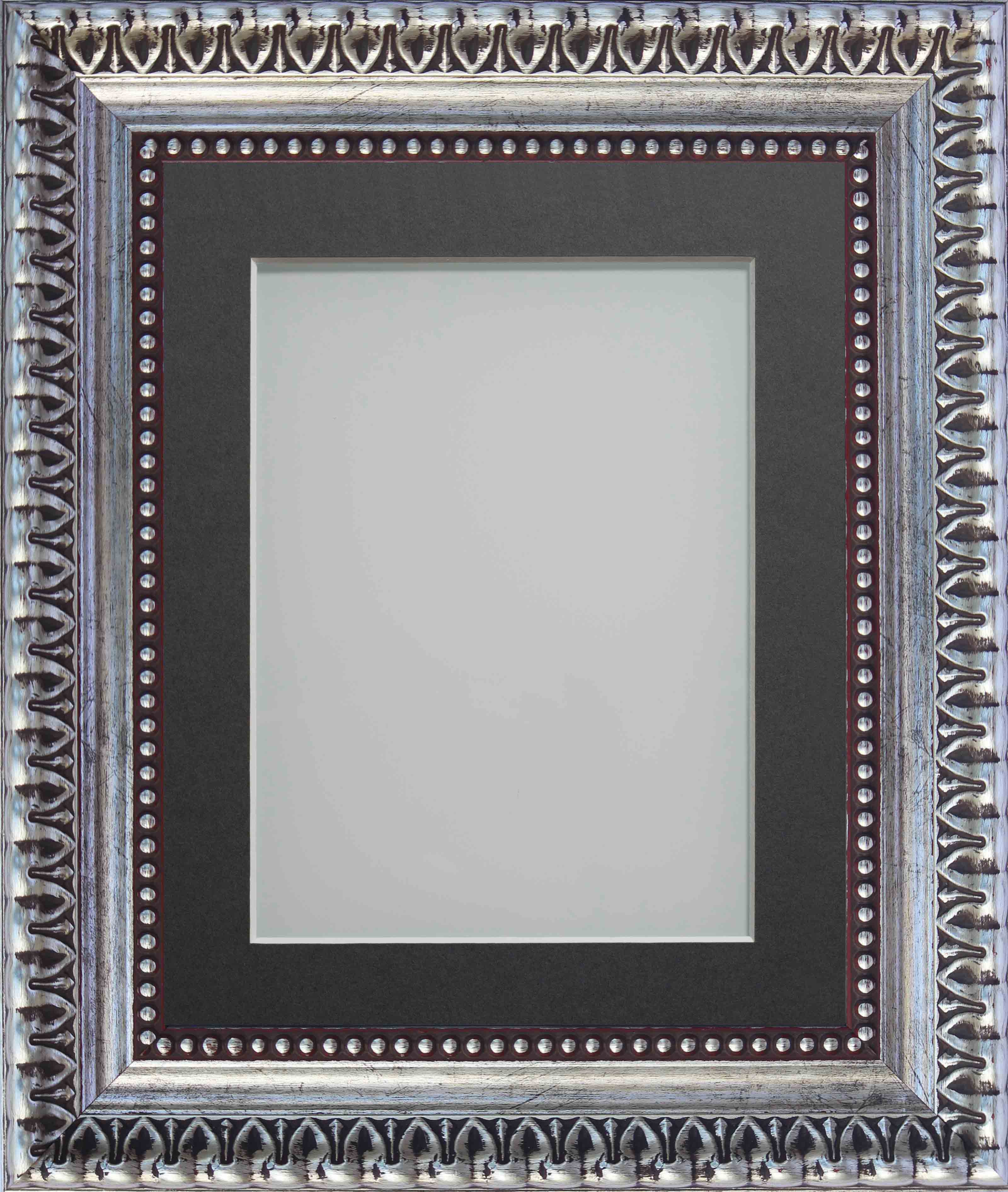 Frame Company Aurelia Range Wooden Ornate Silver Picture Photo Frames with Mount