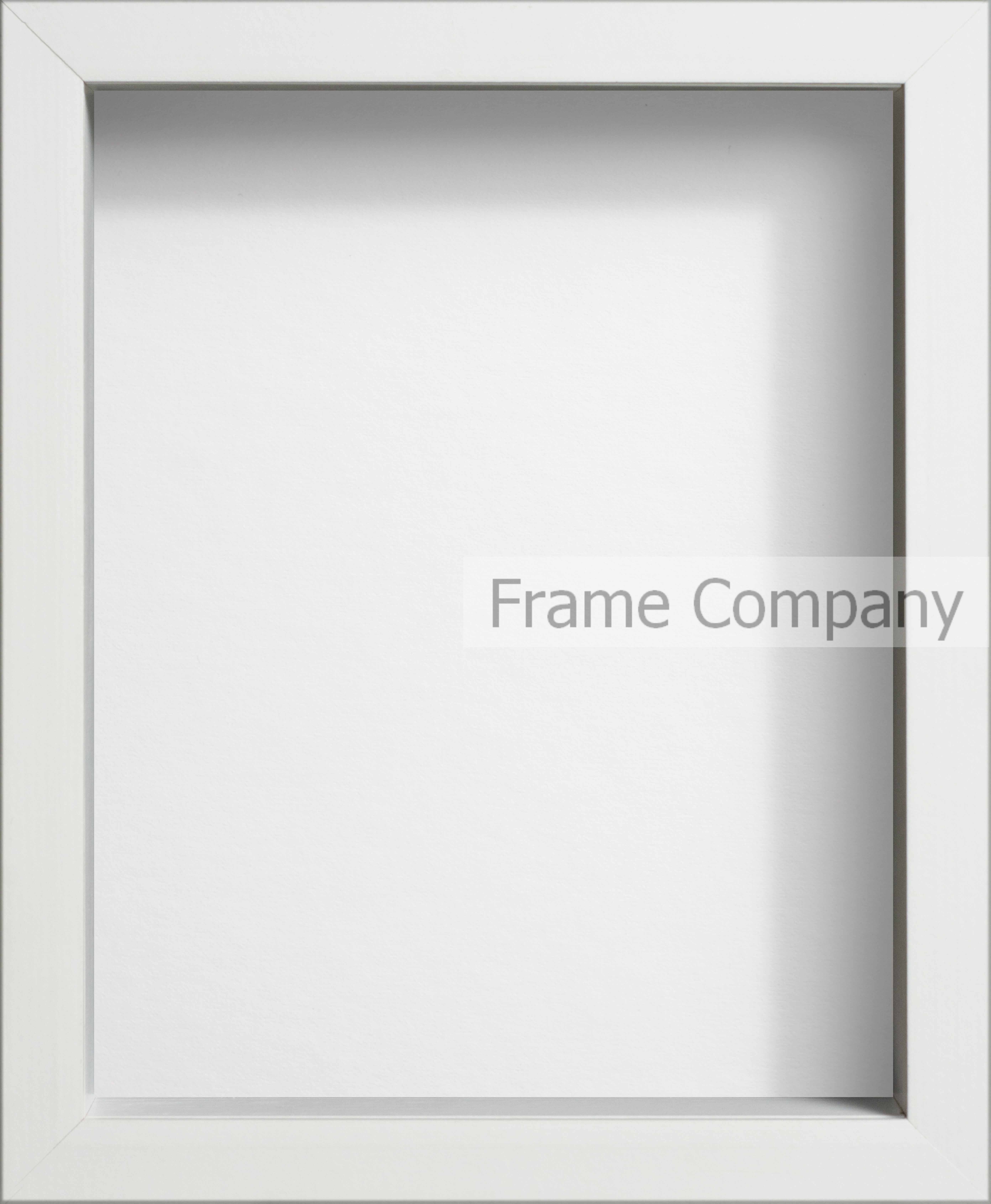 Frame Company Radcliffe Range White Wooden Box Frames in Various Sizes ...