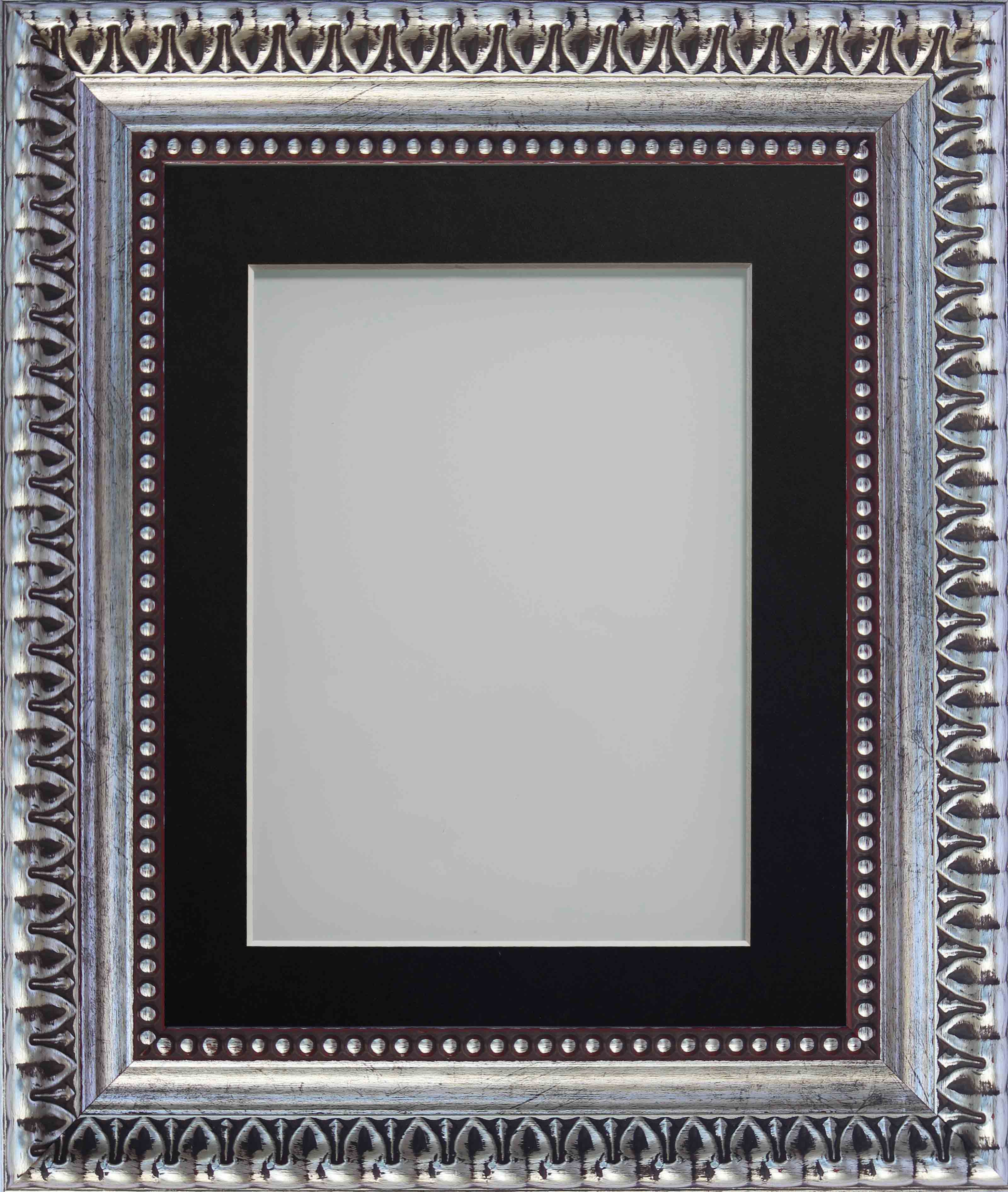 Frame Company Aurelia Range Wooden Ornate Silver Picture Photo Frames with Mount