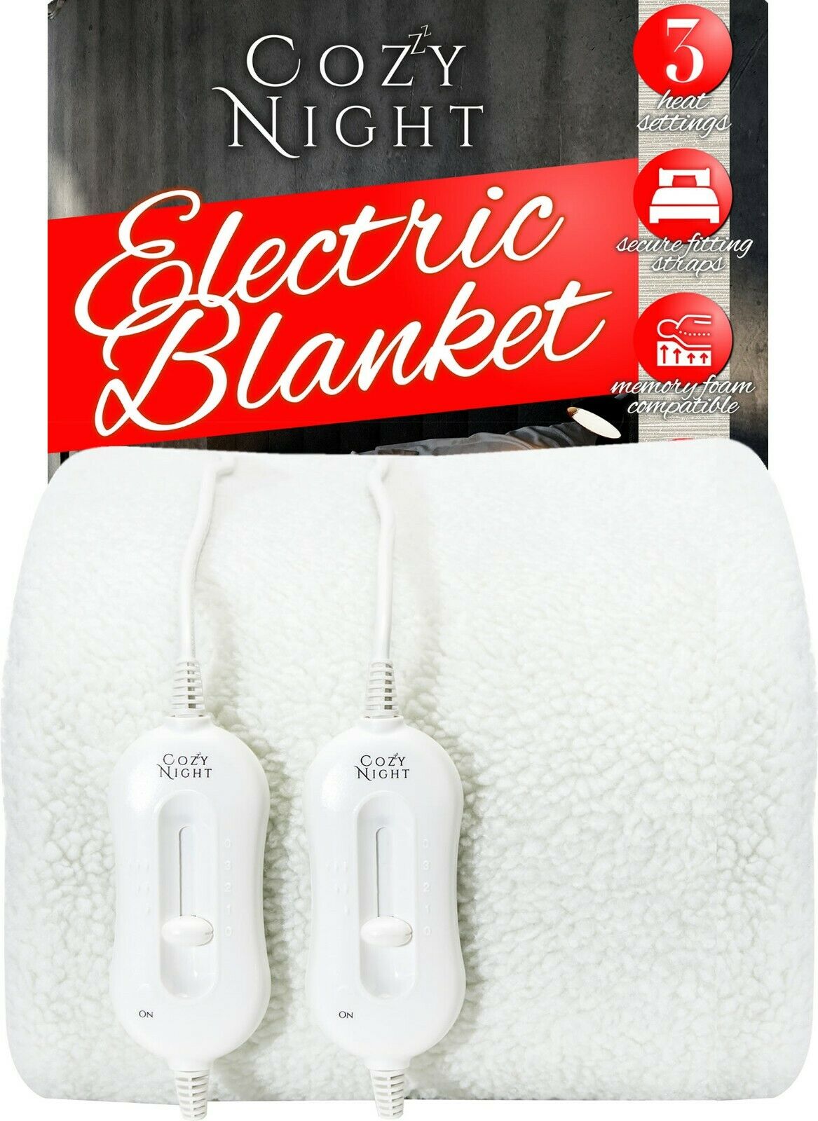 Double Electric Blanket Dual Control Fleece Size Heated Bed Under Cover