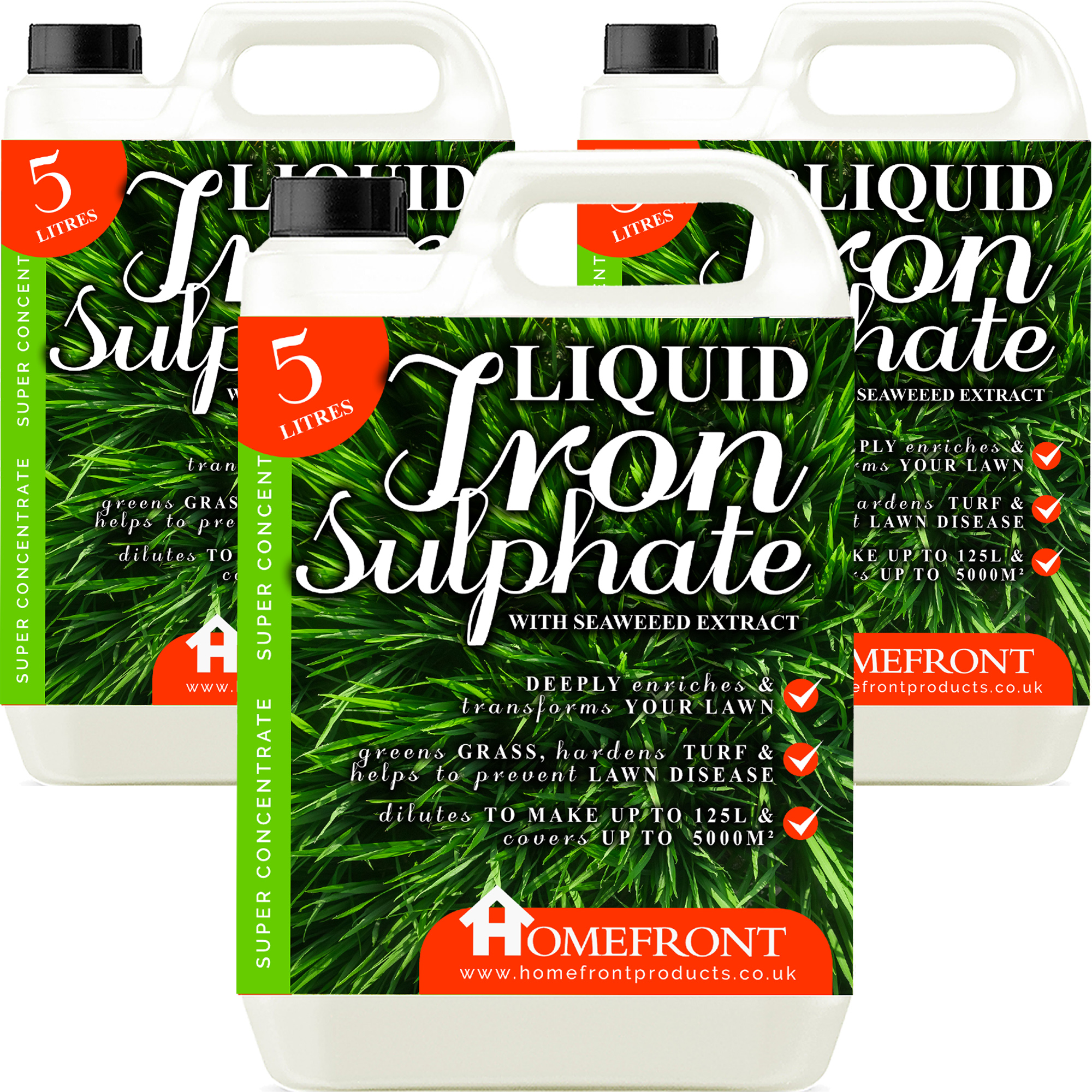 Homefront Iron Sulphate Liquid Ferrous Miracle Grass Turf Lawn Tonic