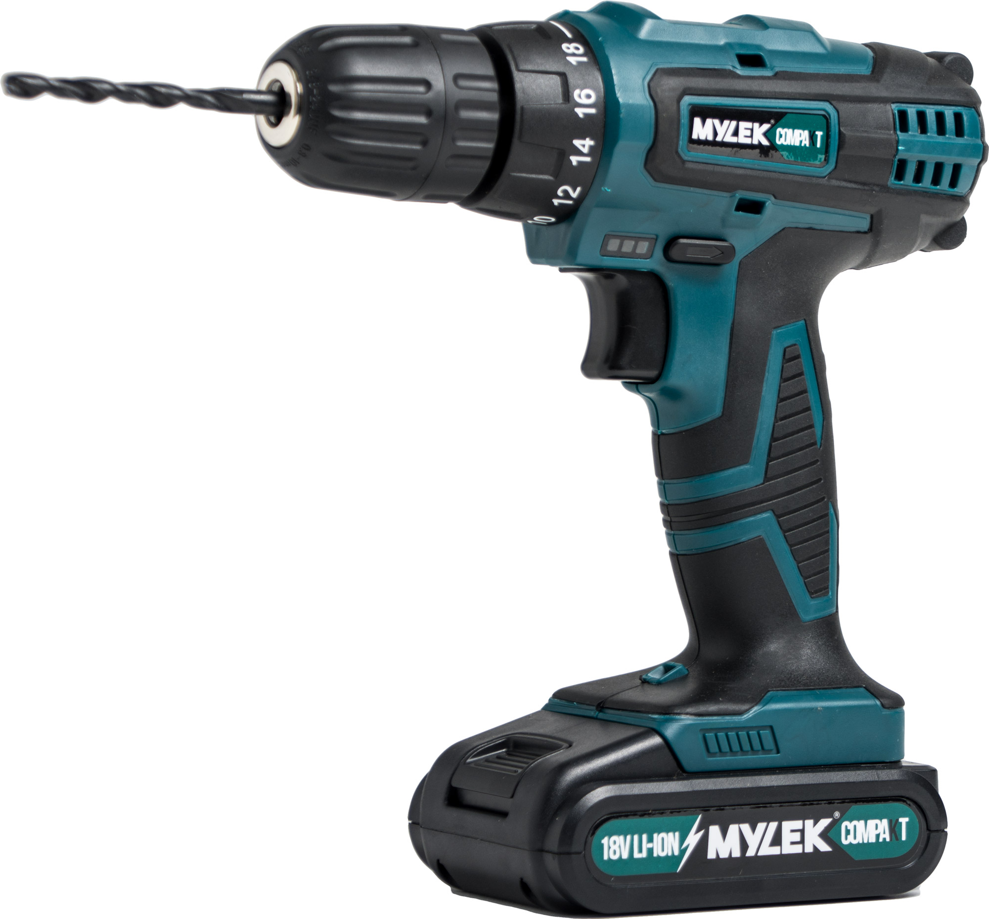 Mylek Cordless Drill 18V Driver Screwdriver DIY Kit Set Combi Lithium