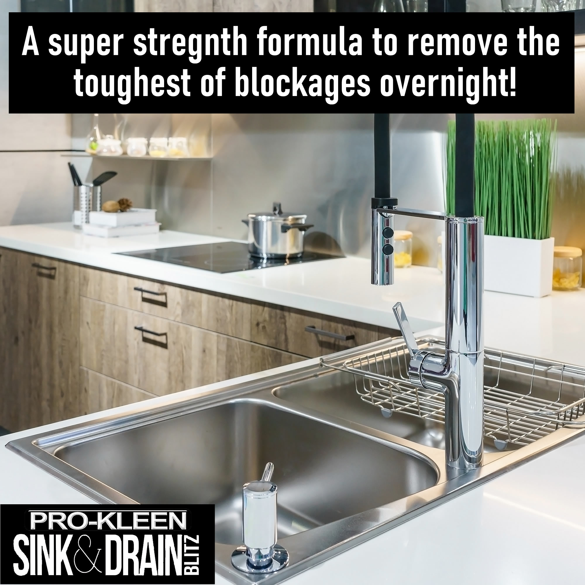 Sink Unblocker Drain Cleaner Drain Opener Kitchen Plug Hole Unblock