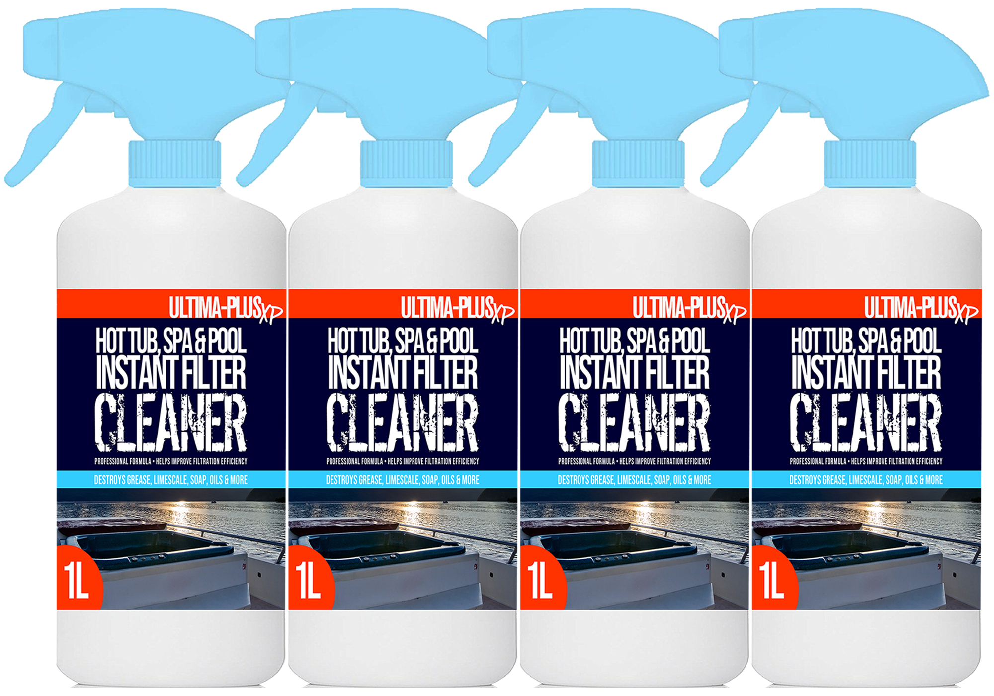 Ultima Hot Tub Instant Filter Cleaner Spa Whirlpool Chemical Cleaning