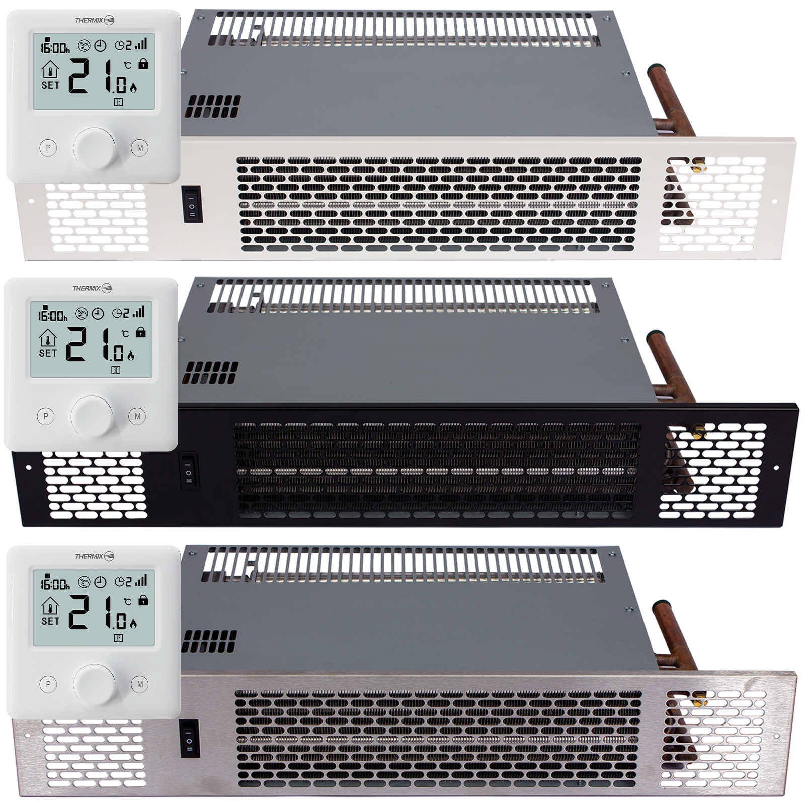 Mylek Plinth Heater Kitchen 24/7 Wireless Thermostat Central Heating