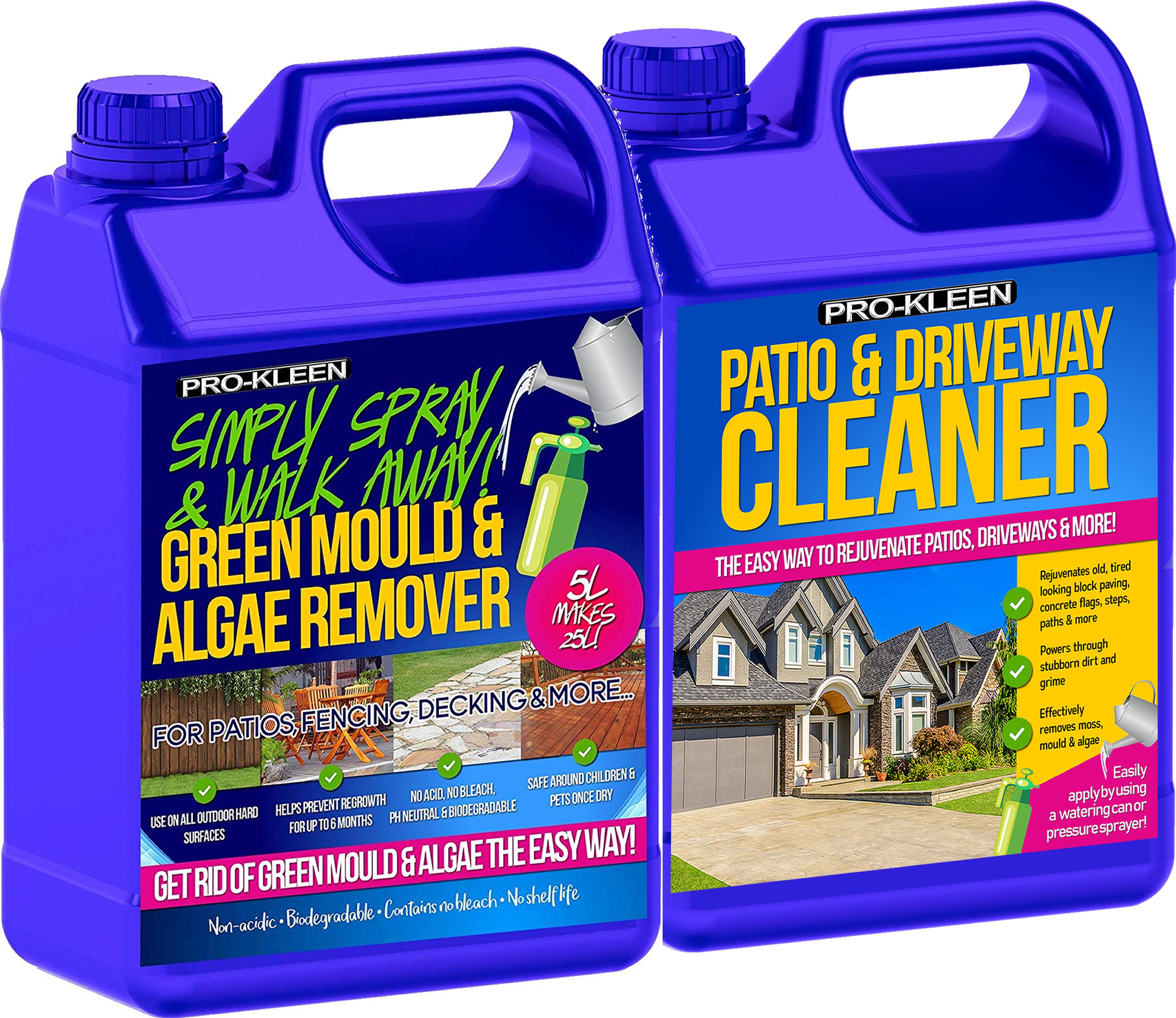 Prokleen Patio Drive Way Cleaner Mould Algae Killer 25 Stronger