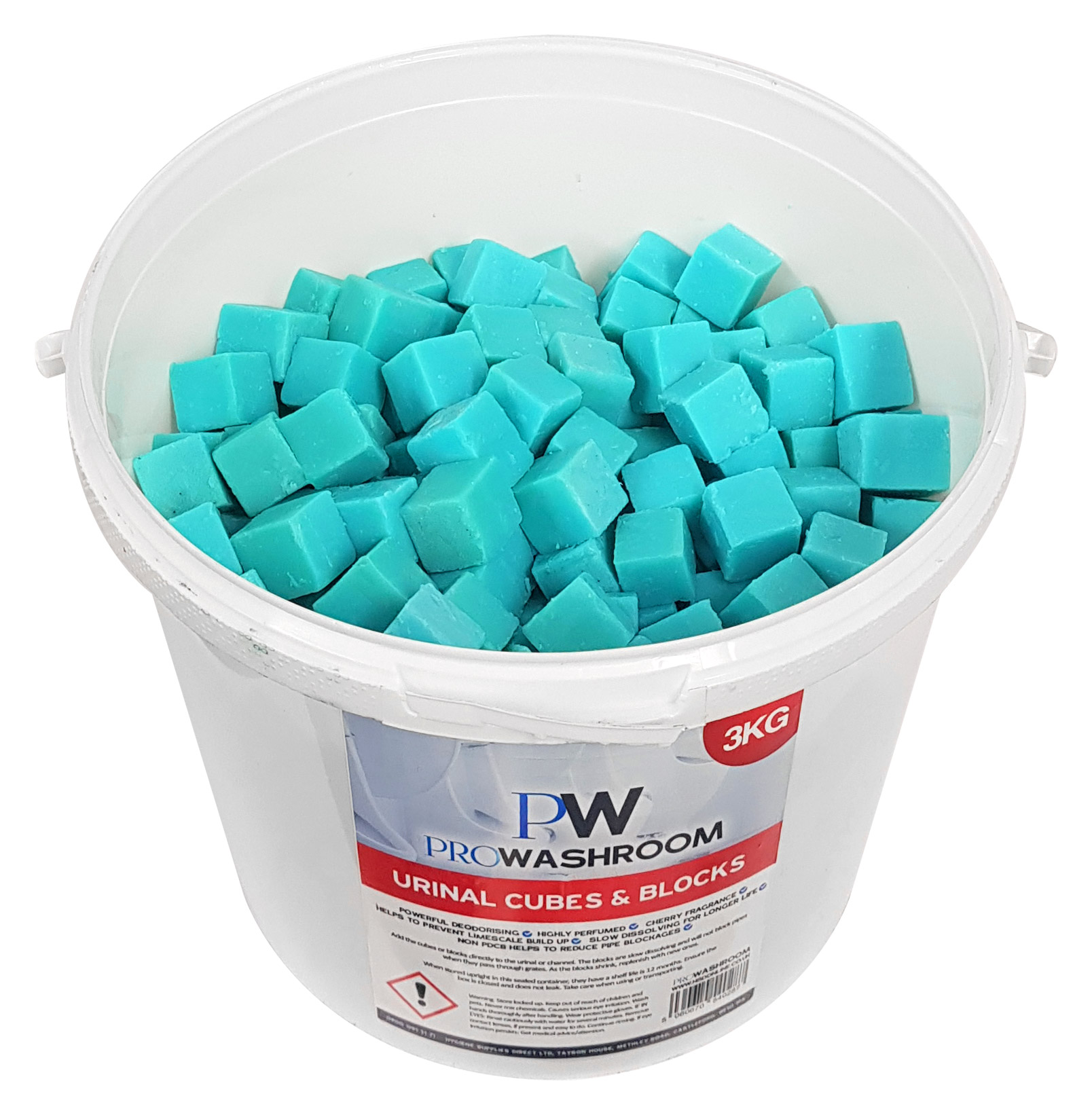 Urine Toilet Channel Blocks 3KG Bucket Cube Piece Chunks Cherry Wall