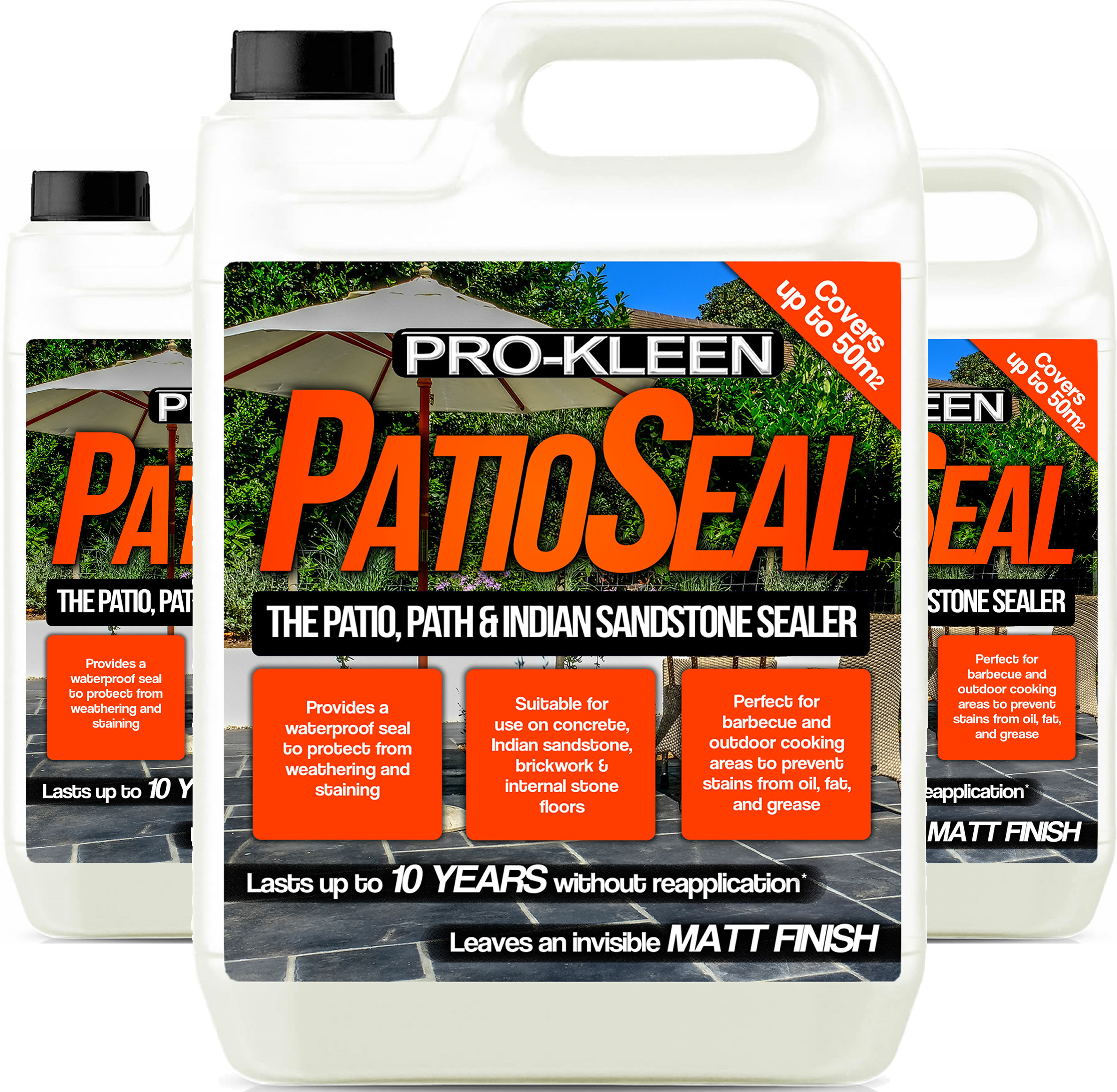 ProKleen Patio Sealer Drive Way Paths Indian Stone Concrete Slabs