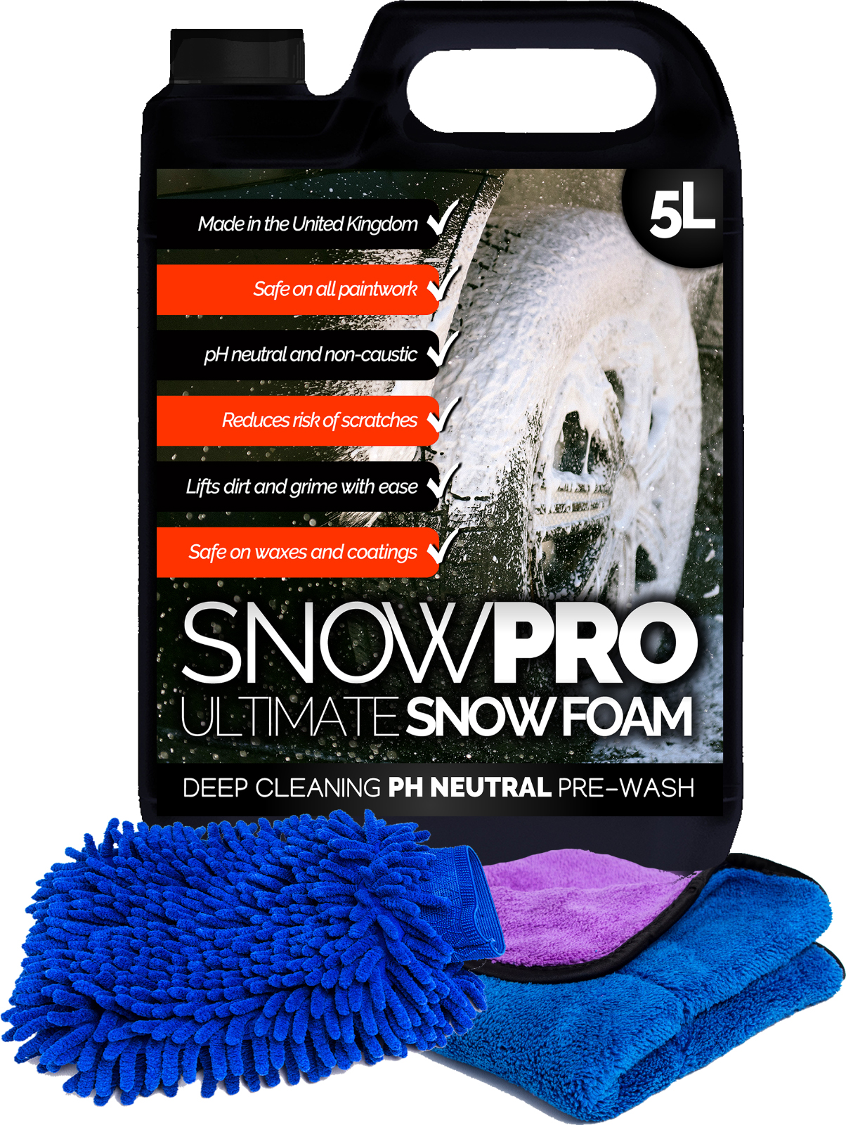 Snow Foam Shampoo 5l Car Wash Soap Wax Cleaning Detailing Vehicle Kit