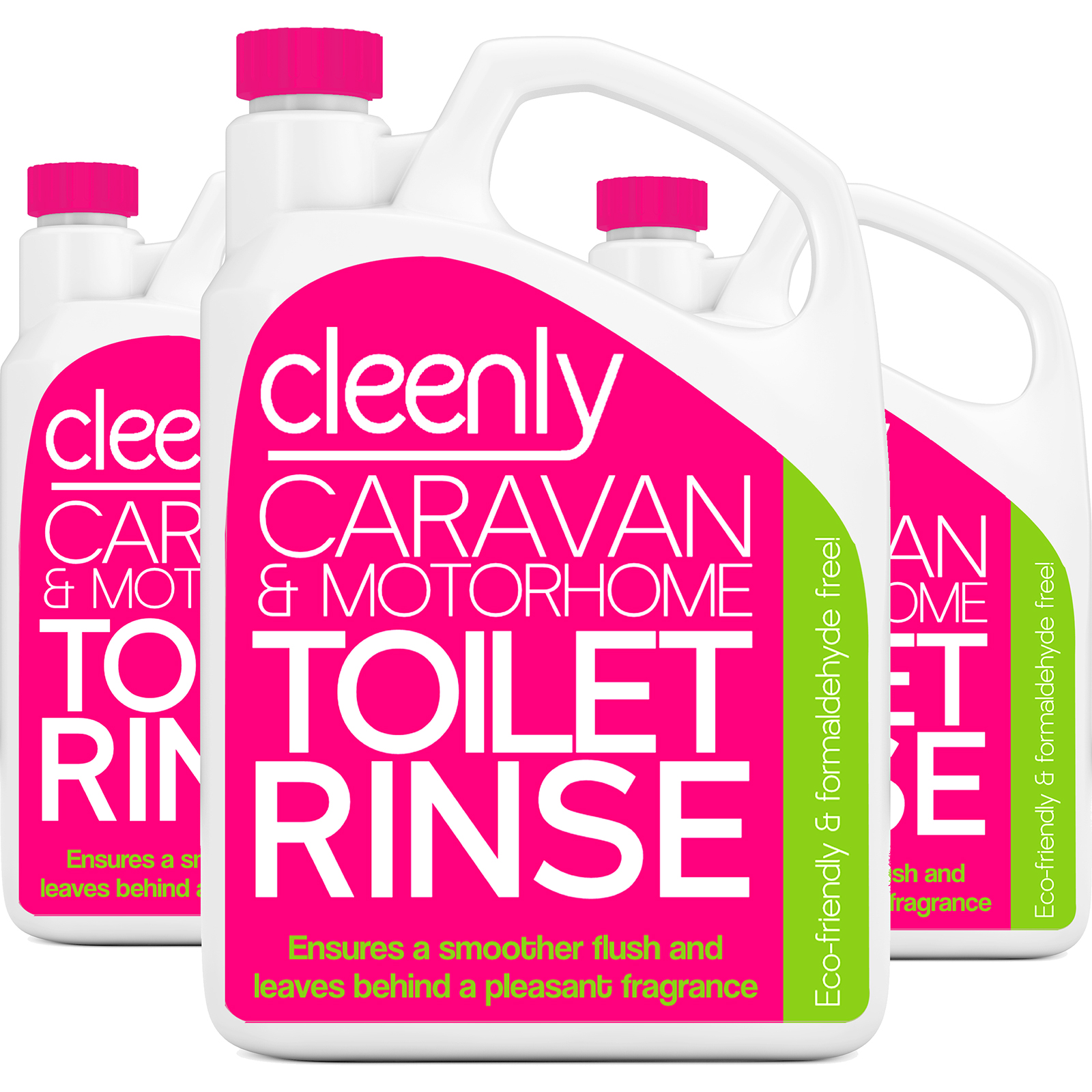 Cleenly Caravan Toilet Chemicals Fluid Cleaner Pink Motorhome Boat 3 x