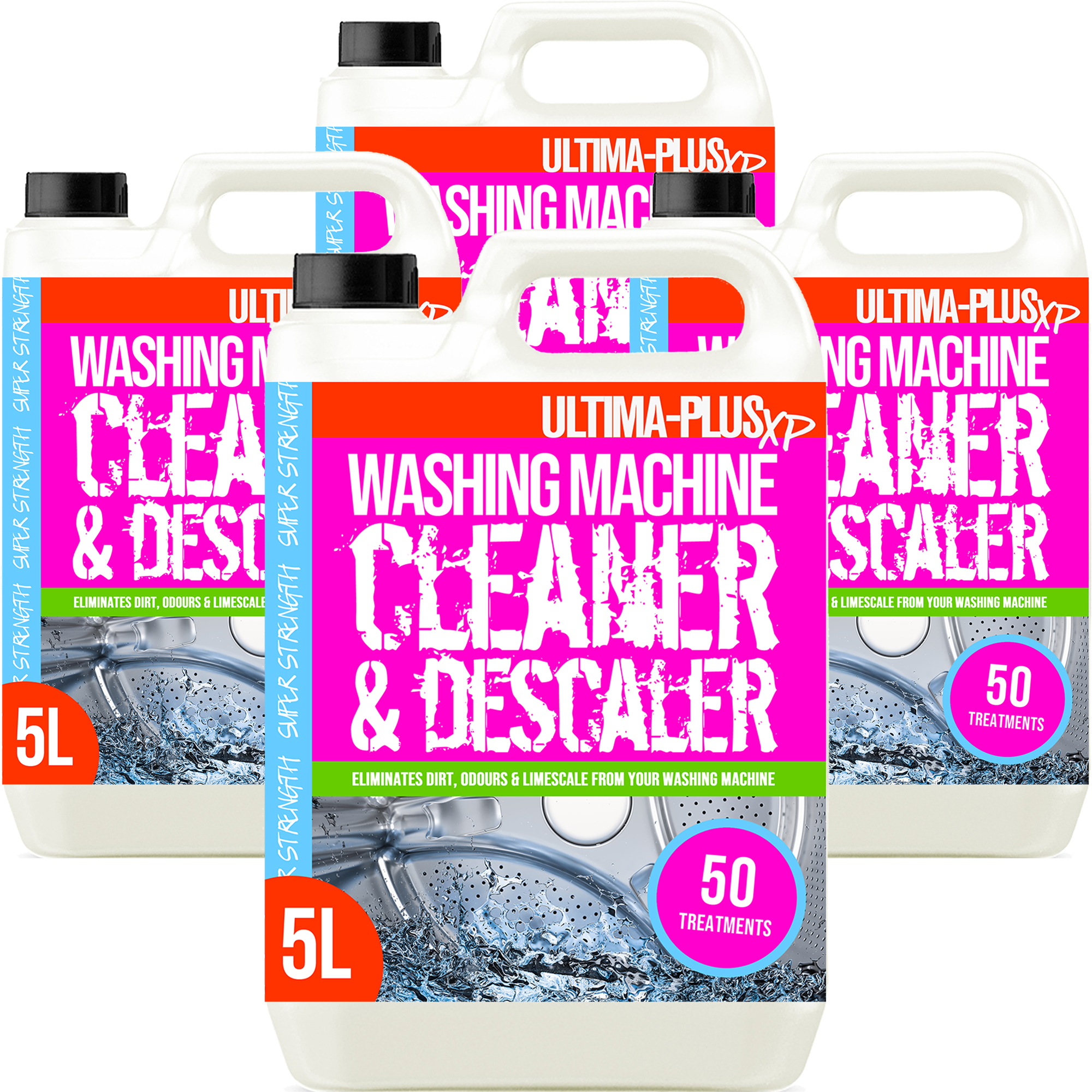 Ultima Plus Washing Machine Cleaner & Descaler Removes Bad Smells 4 x 5