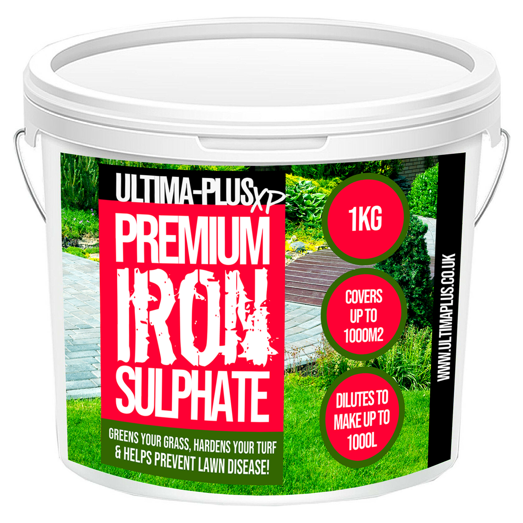 Ultima Lawn Fertiliser 1kg Pure Lawn Iron Tonic Sulphate Grass Feed