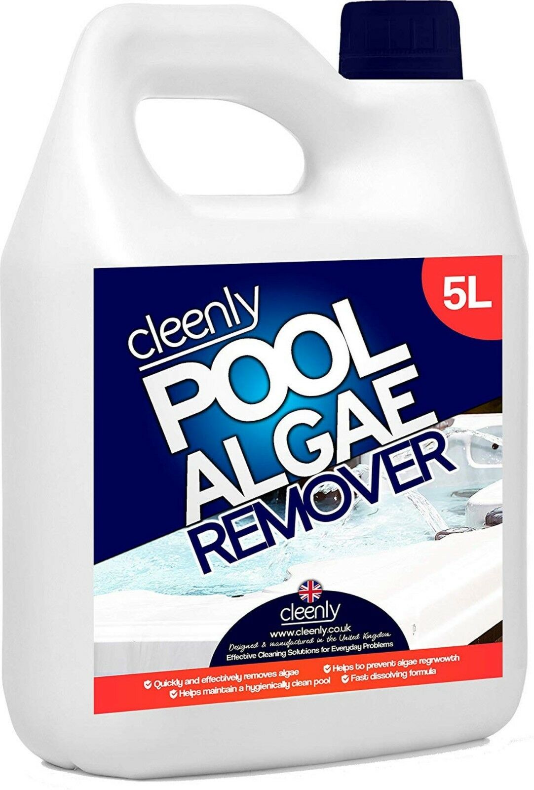 Cleenly Pool Algae Remover for Hot Tub & Spa Removes & Prevents Growth