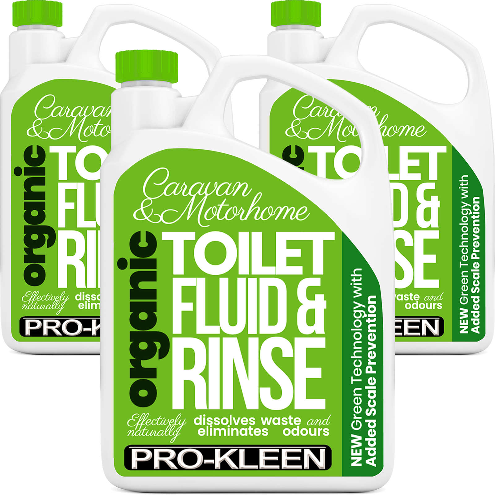 ProKleen Caravan Toilet Chemicals Fluid Rinse Cleaner Green Organic Eco