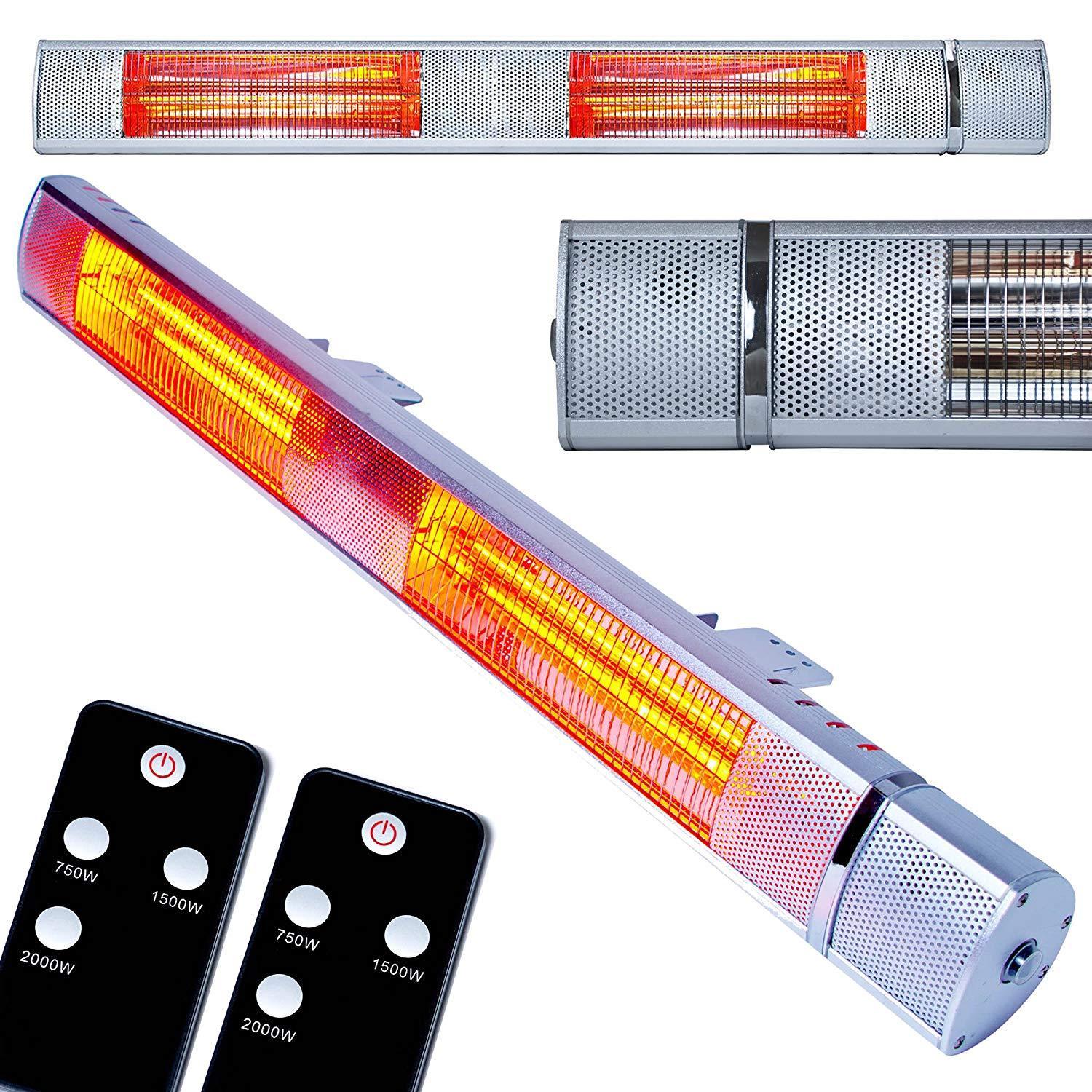 Mylek Patio Heater Garden Electric MYLEK 3kW Electric Patio Heater Wall