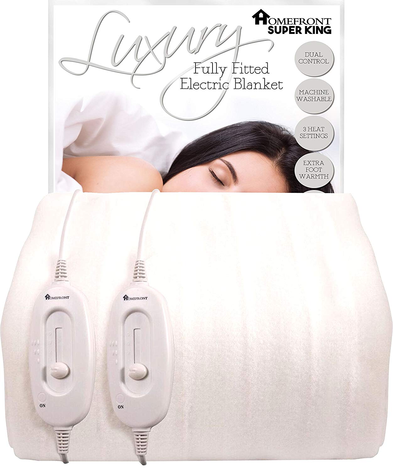 Homefront Super King Electric Blanket Size Heated Mattress Cover Dual