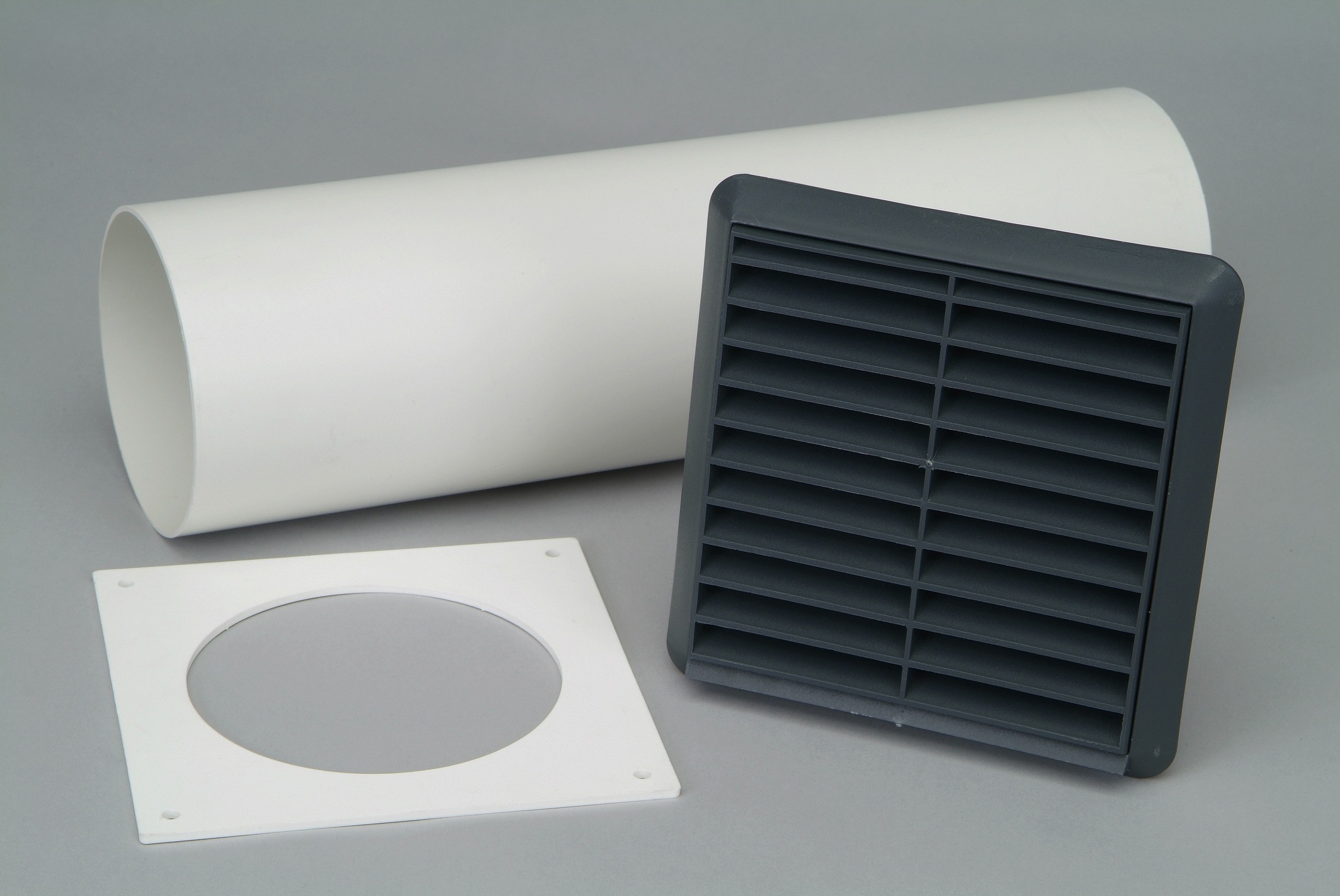 Wall Vent Kit Tumble Dryer External Pipe Outlet Fixed Grille Anthracite 4" 100mm eBay