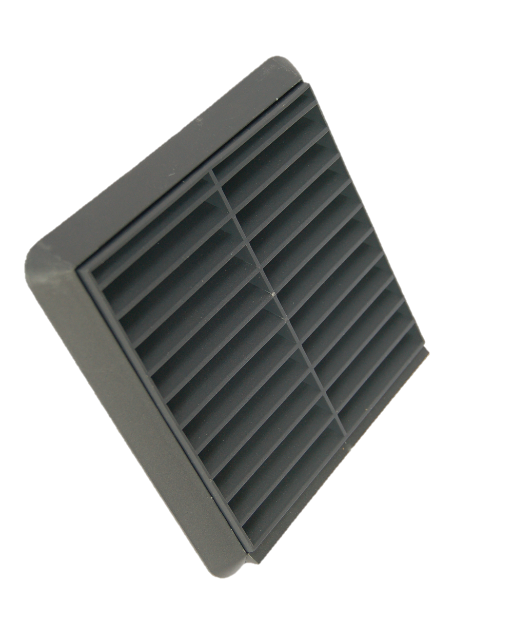 Wall Vent Kit Tumble Dryer Extractor Grey Anthracite Fixed Grille 4" 100mm eBay