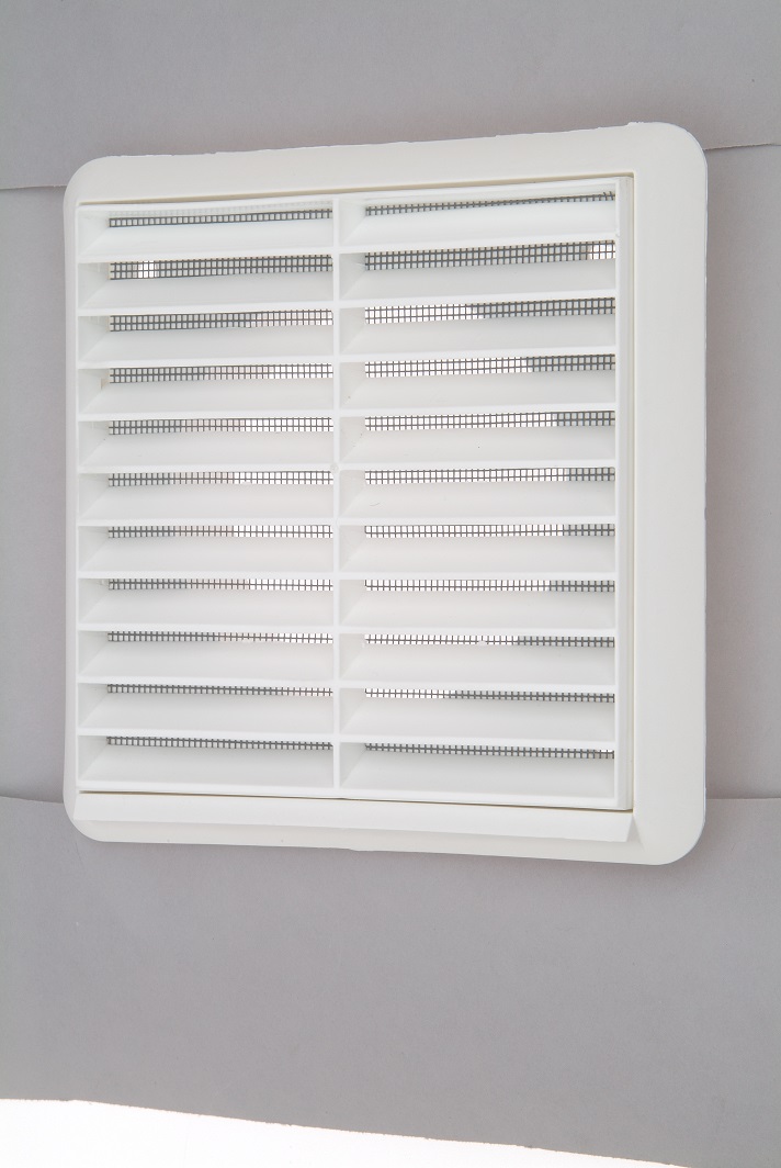 Wall Vent Kit Tumble Dryer External Pipe Outlet Fixed Grille White 4